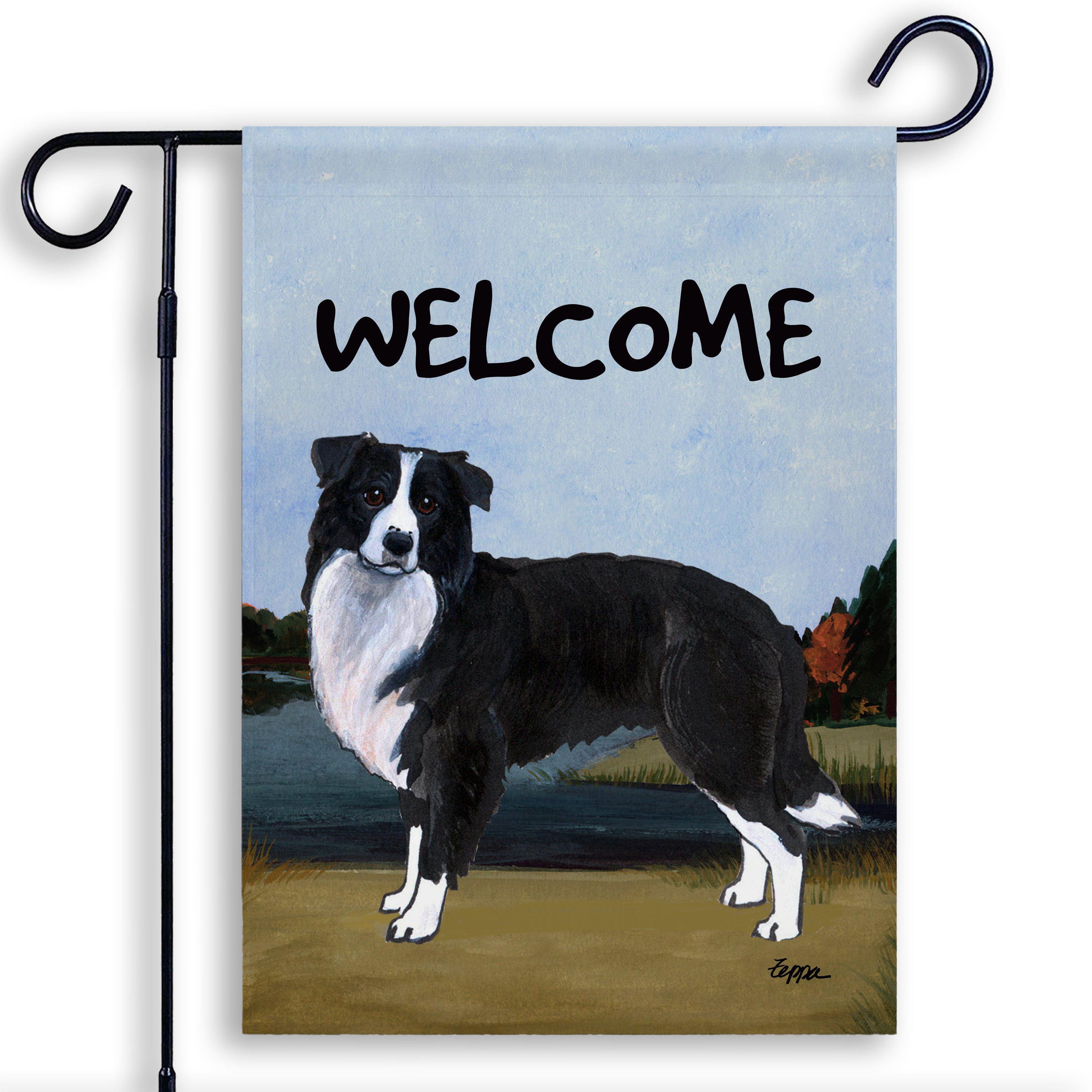 Border Collie Garden Flag