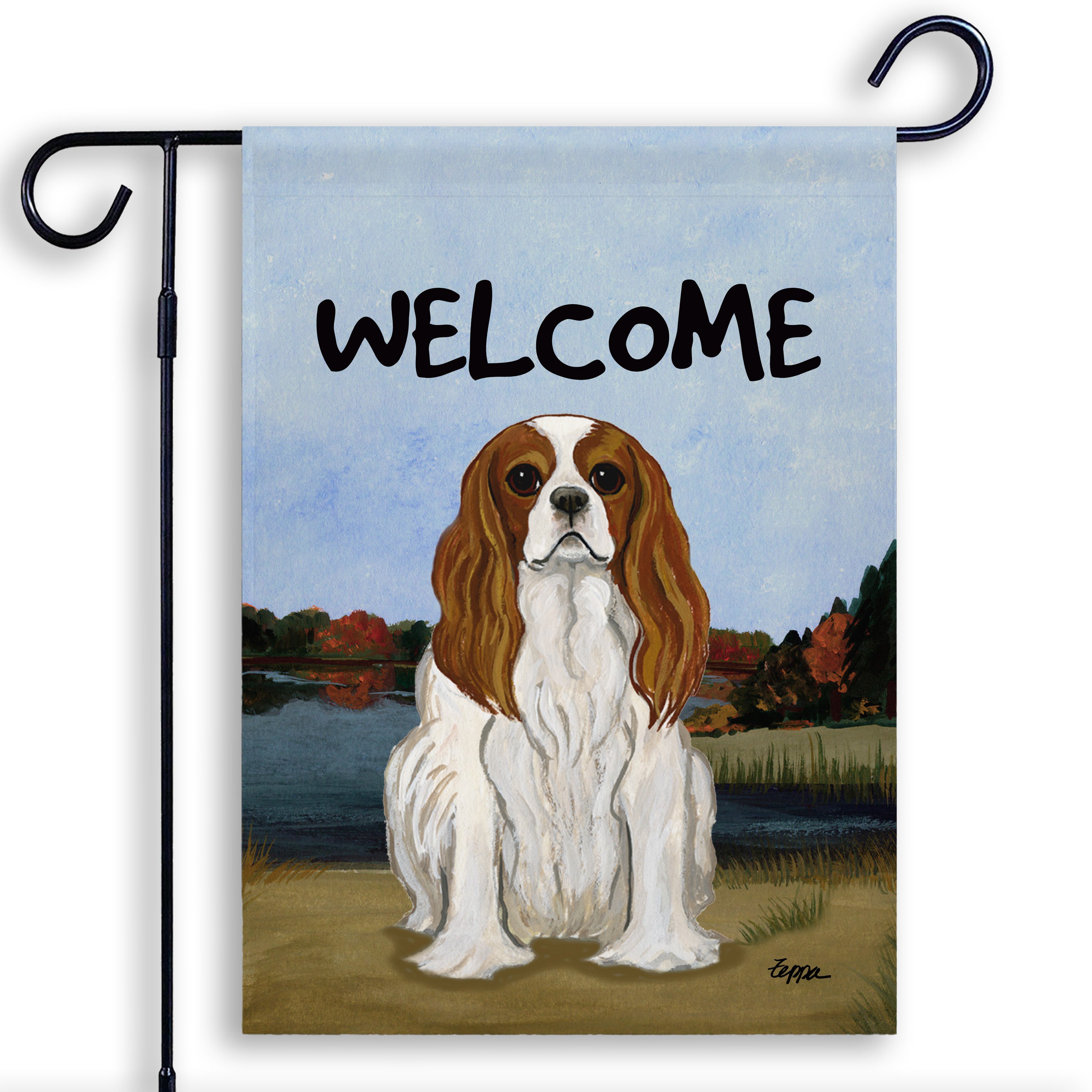 Cavalier King Charles Spaniel Garden Flag