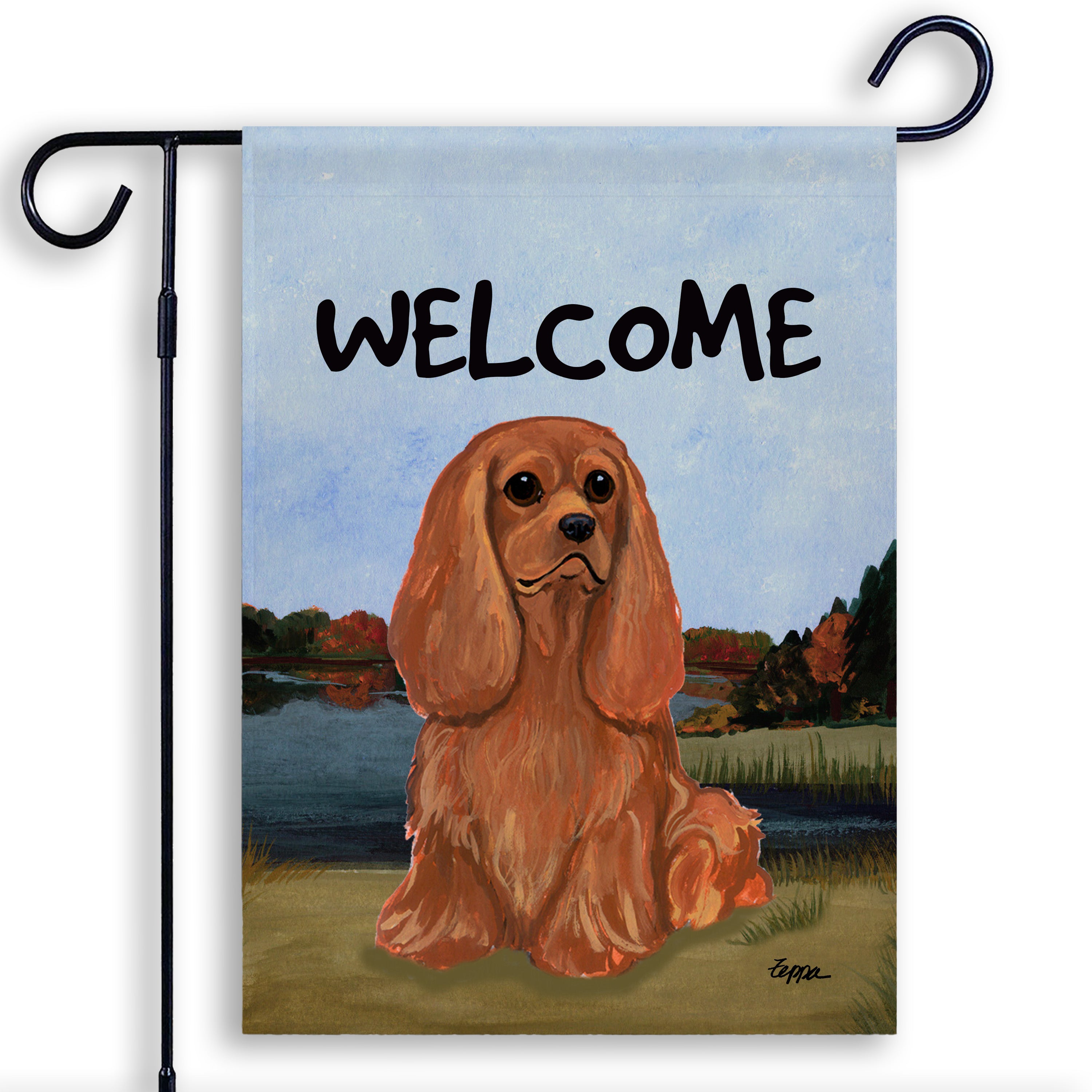 Cavalier King Charles Spaniel Garden Flag