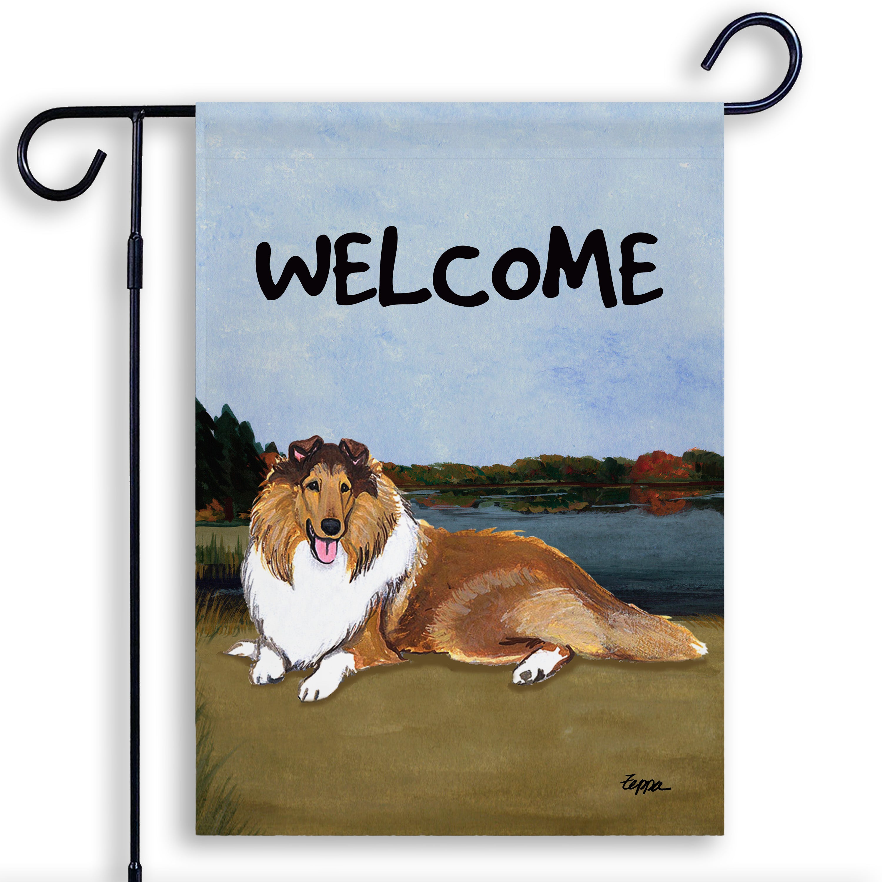 Collie Garden Flag