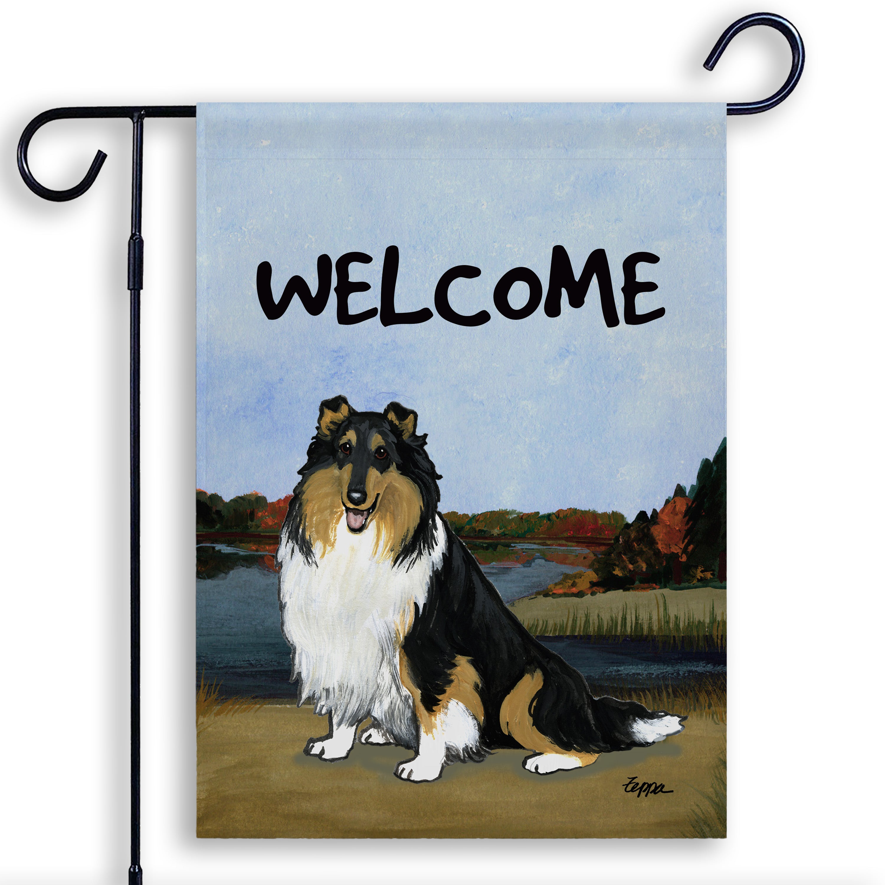 Collie Garden Flag
