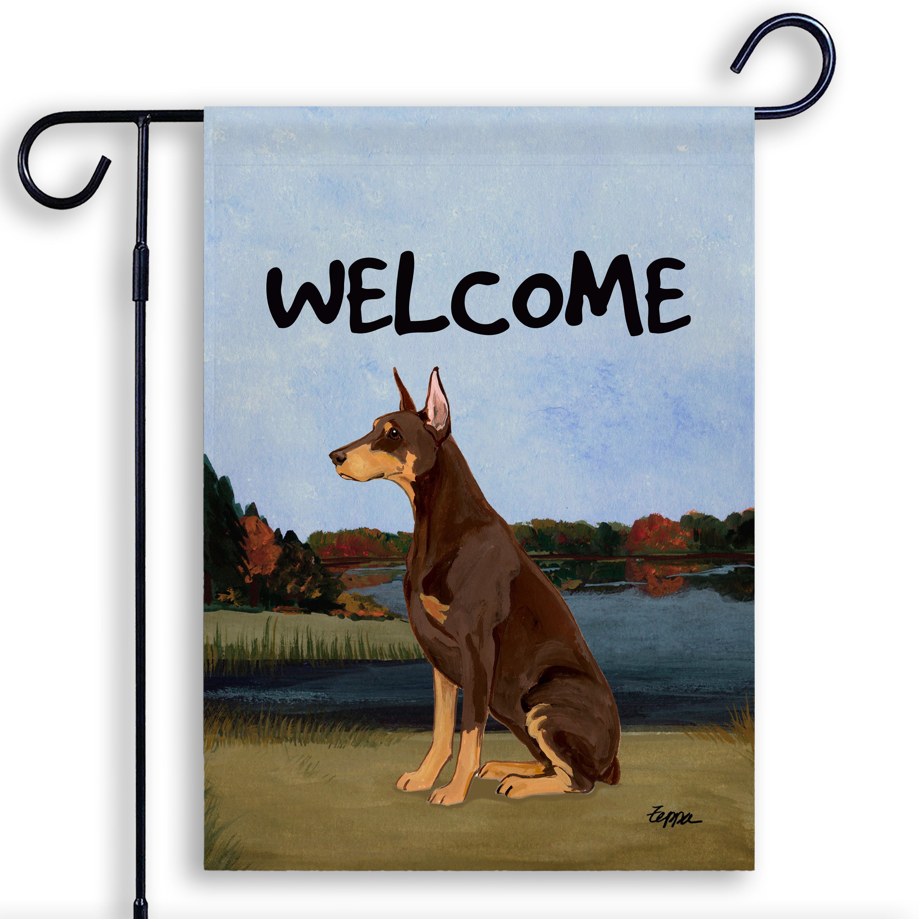 Doberman Pincher Garden Flag