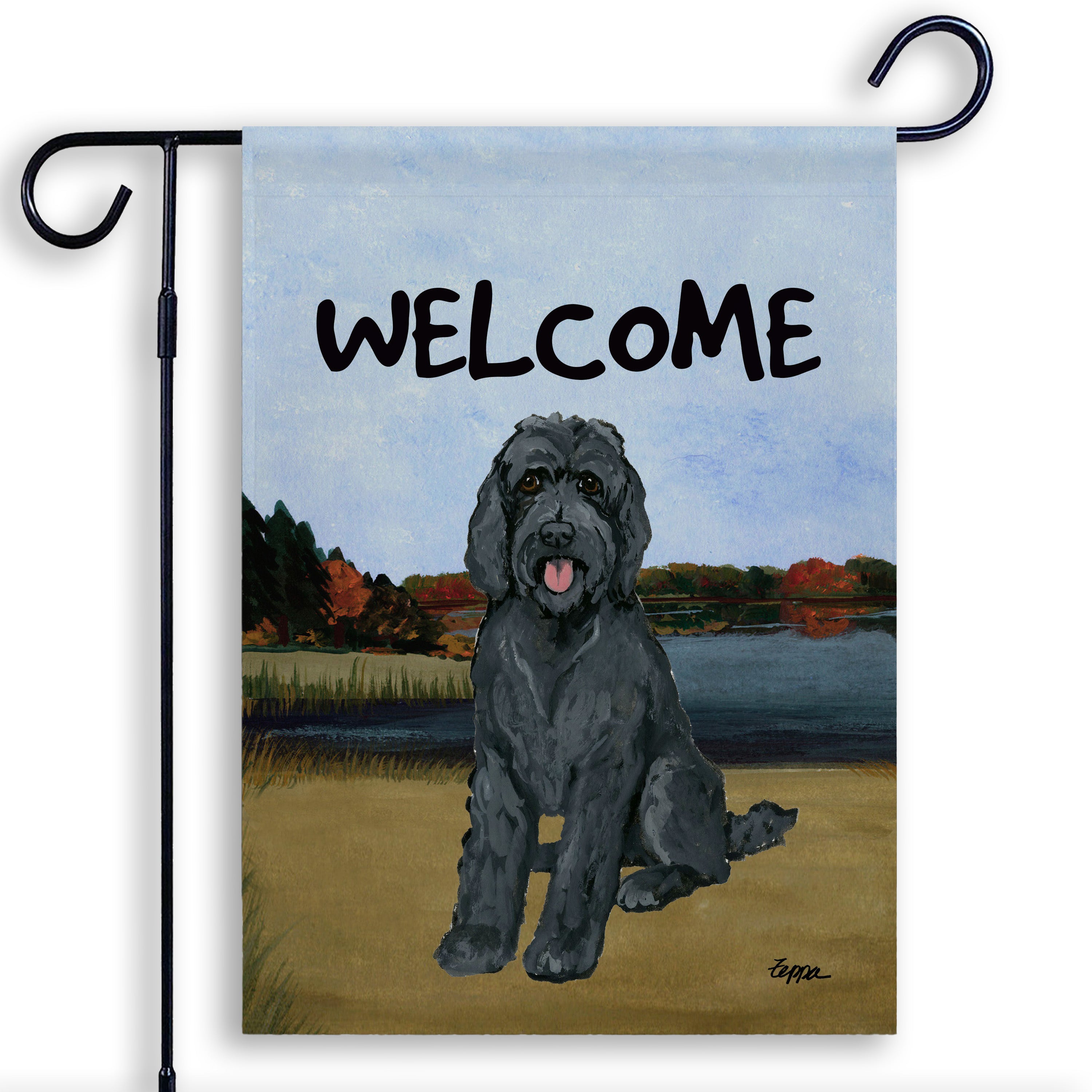 Golden-Labra Doodle Garden Flag