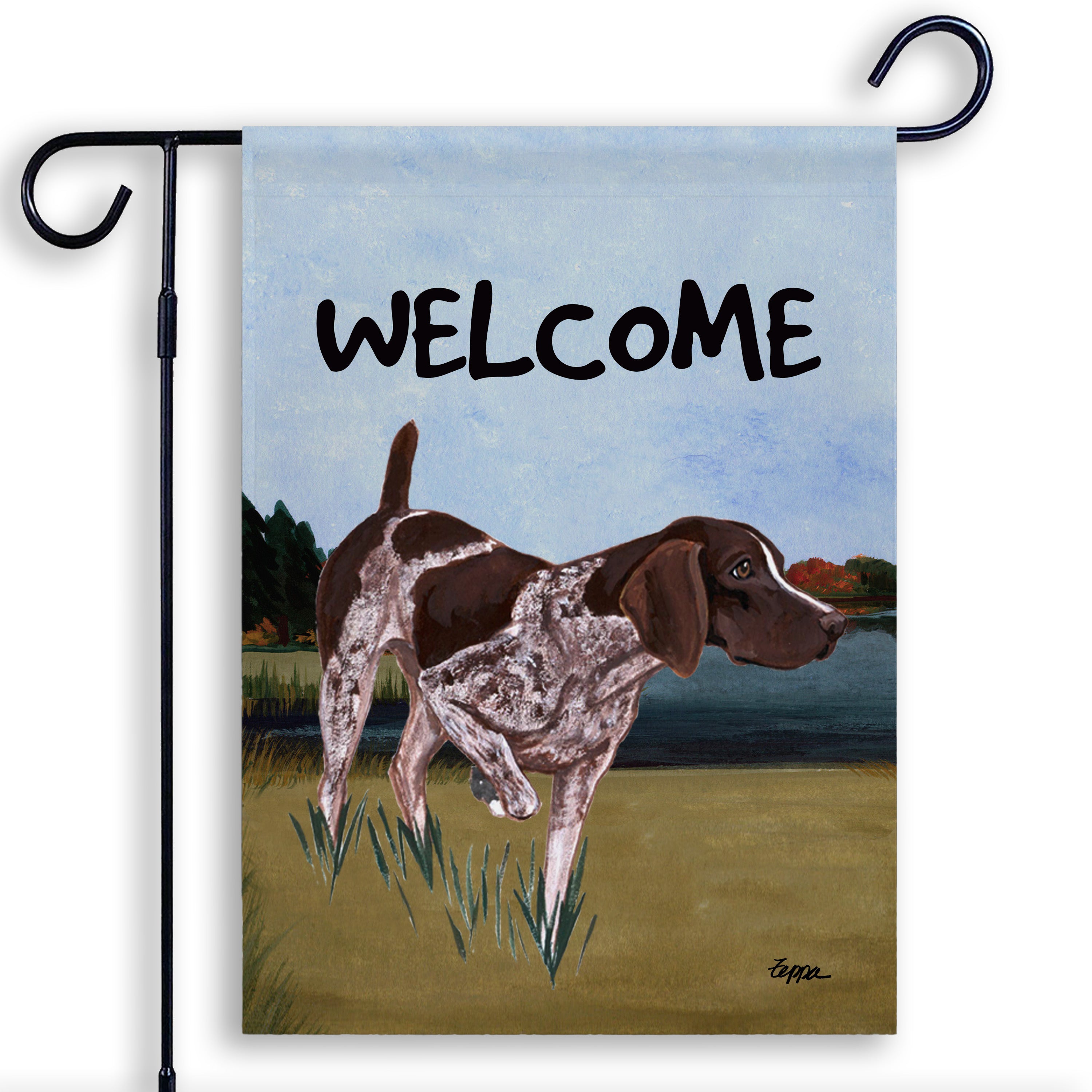 German Pointer Garden Flag