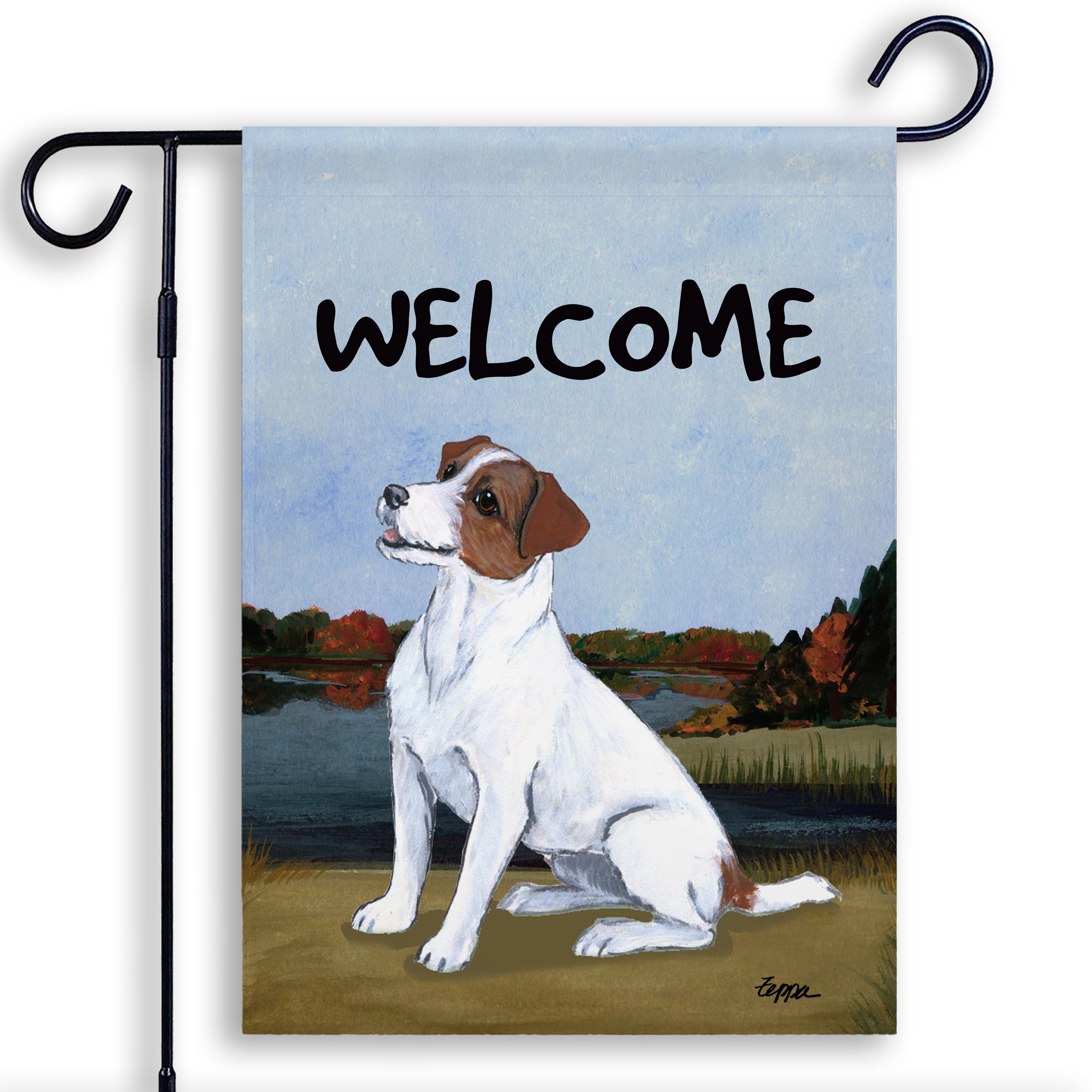Jack Russell Terrier Garden Flag