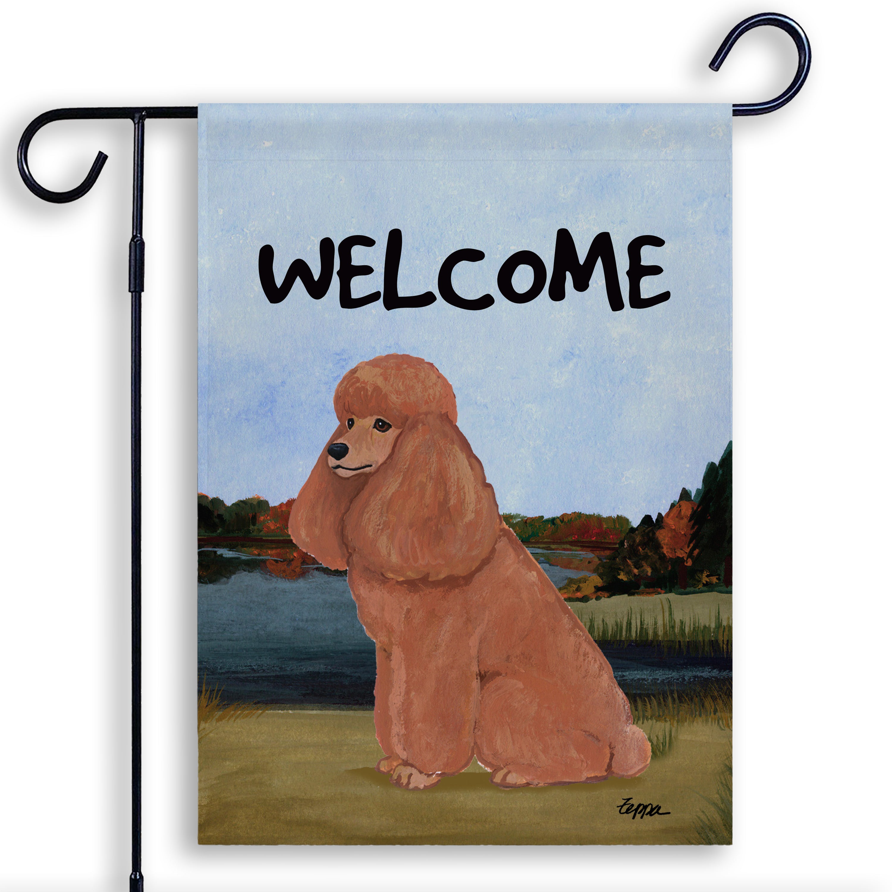Poodle Garden Flag