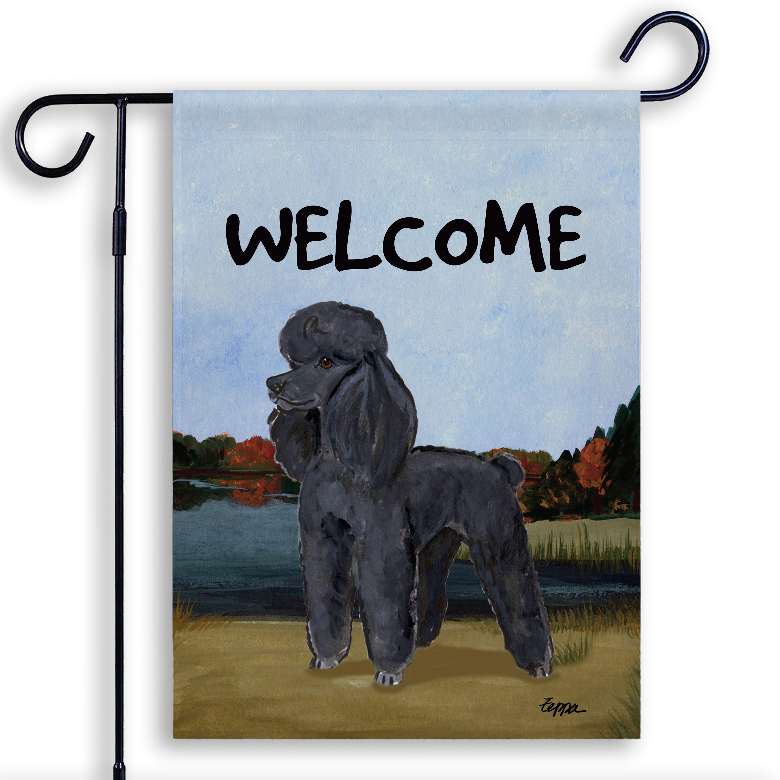 Poodle Garden Flag