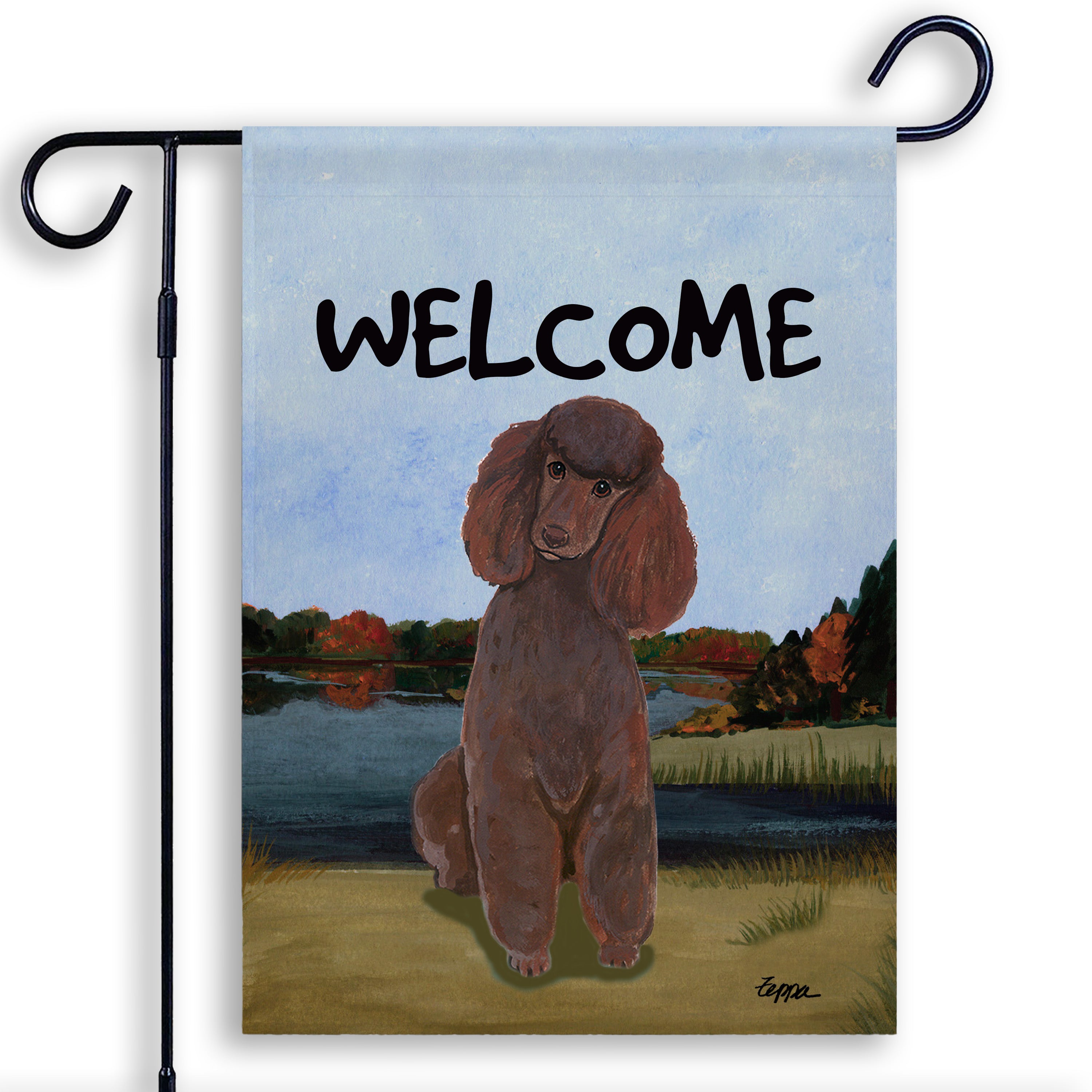 Poodle Garden Flag