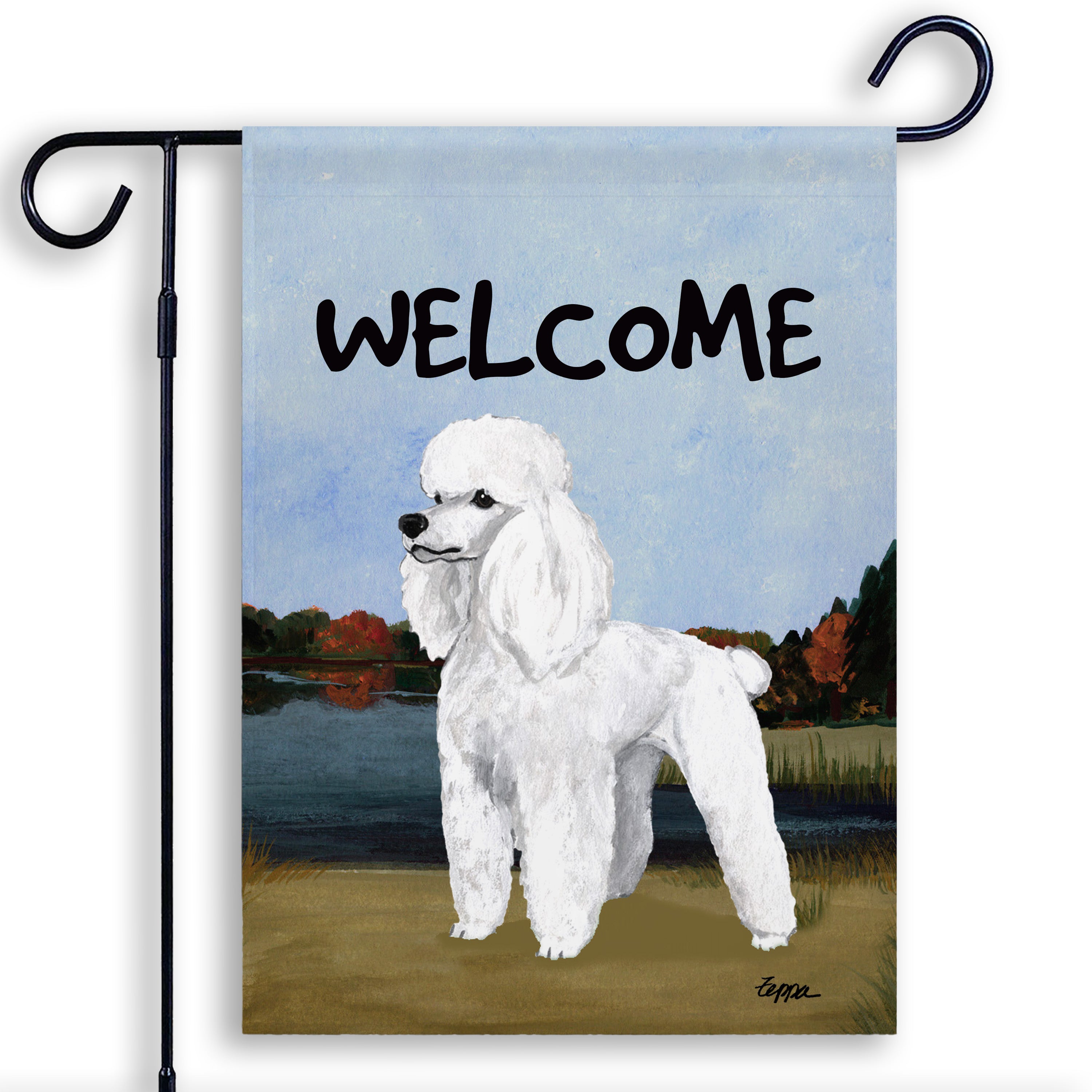 Poodle Garden Flag