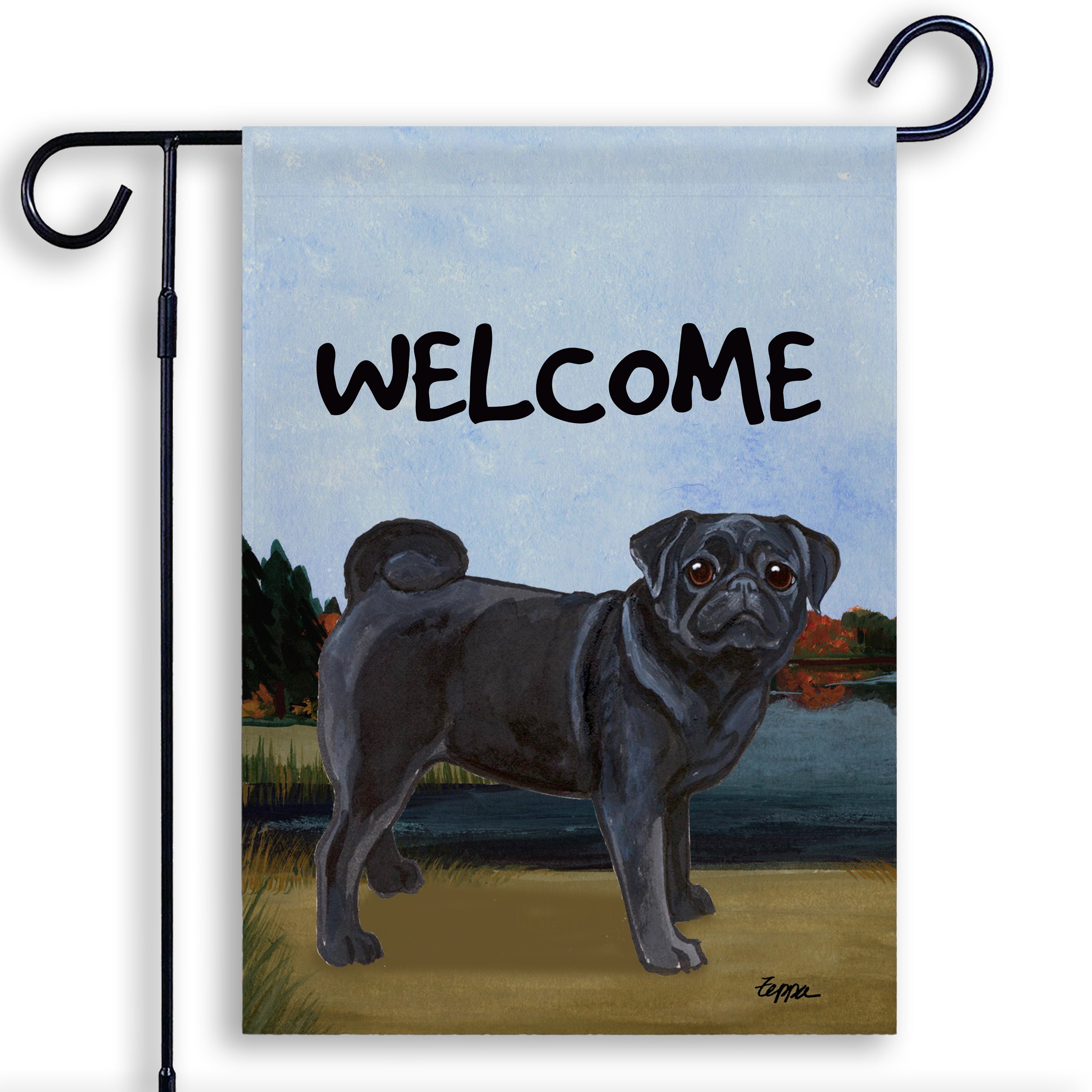Pug Garden Flag