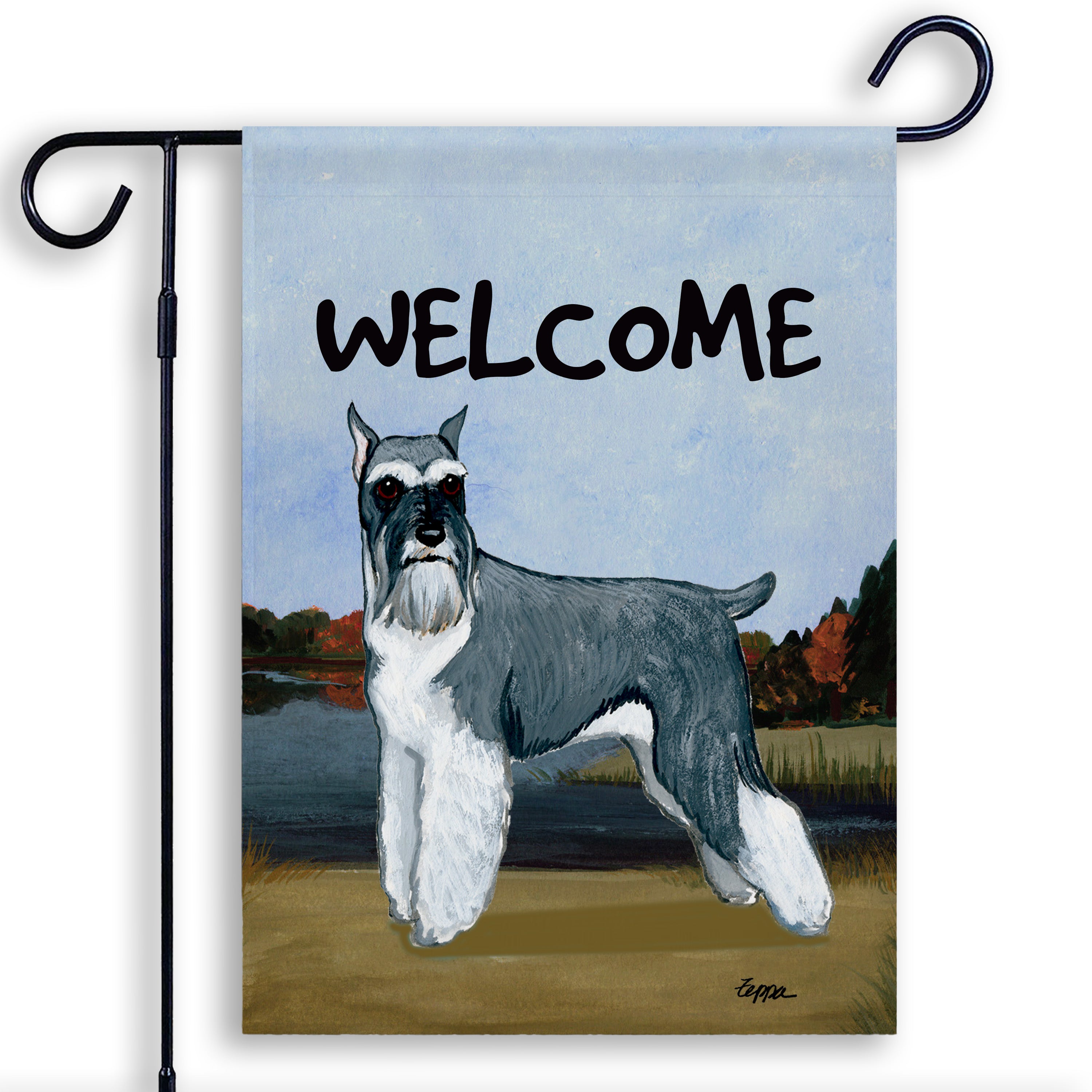 Schnauzer Garden Flag