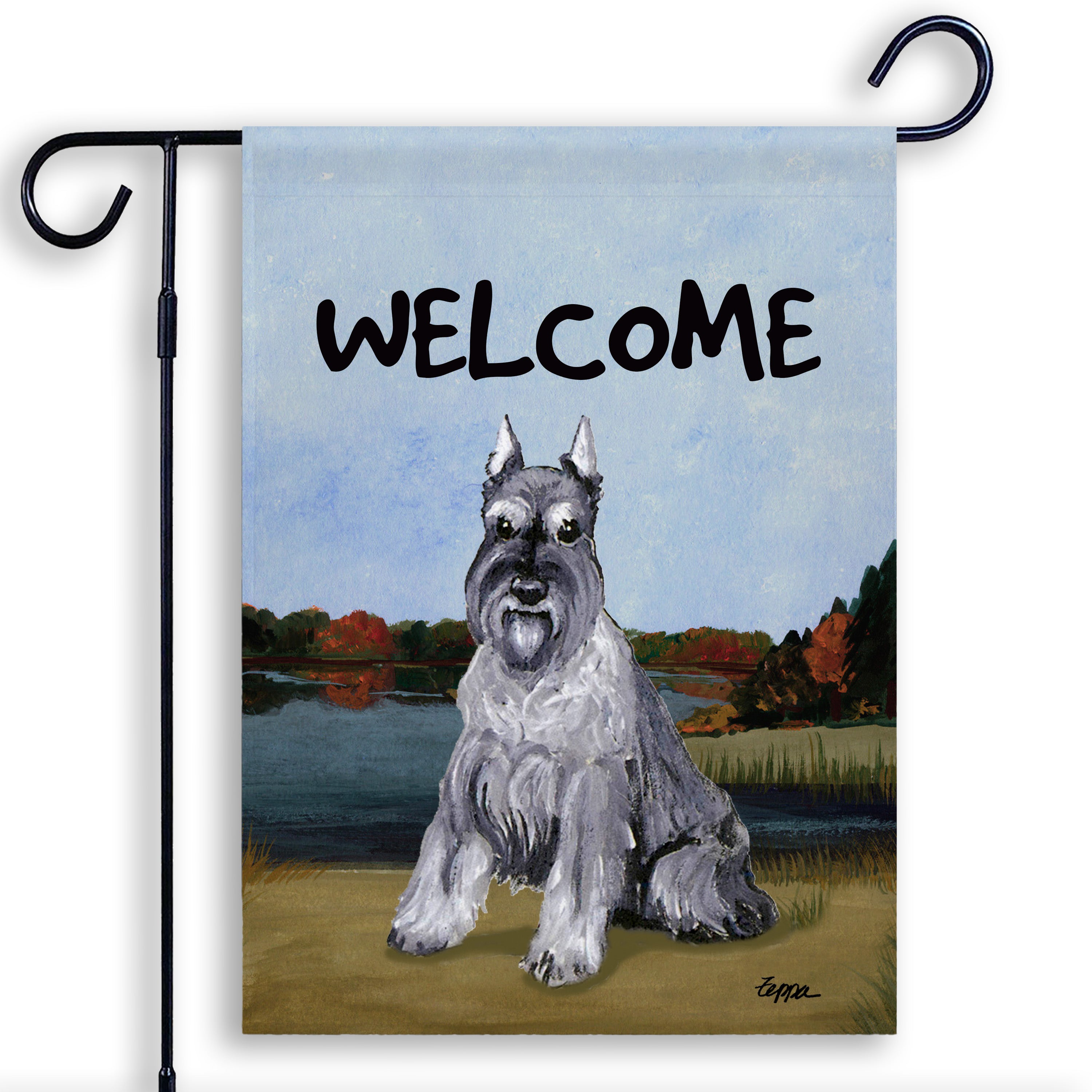 Schnauzer Miniature Garden Flag