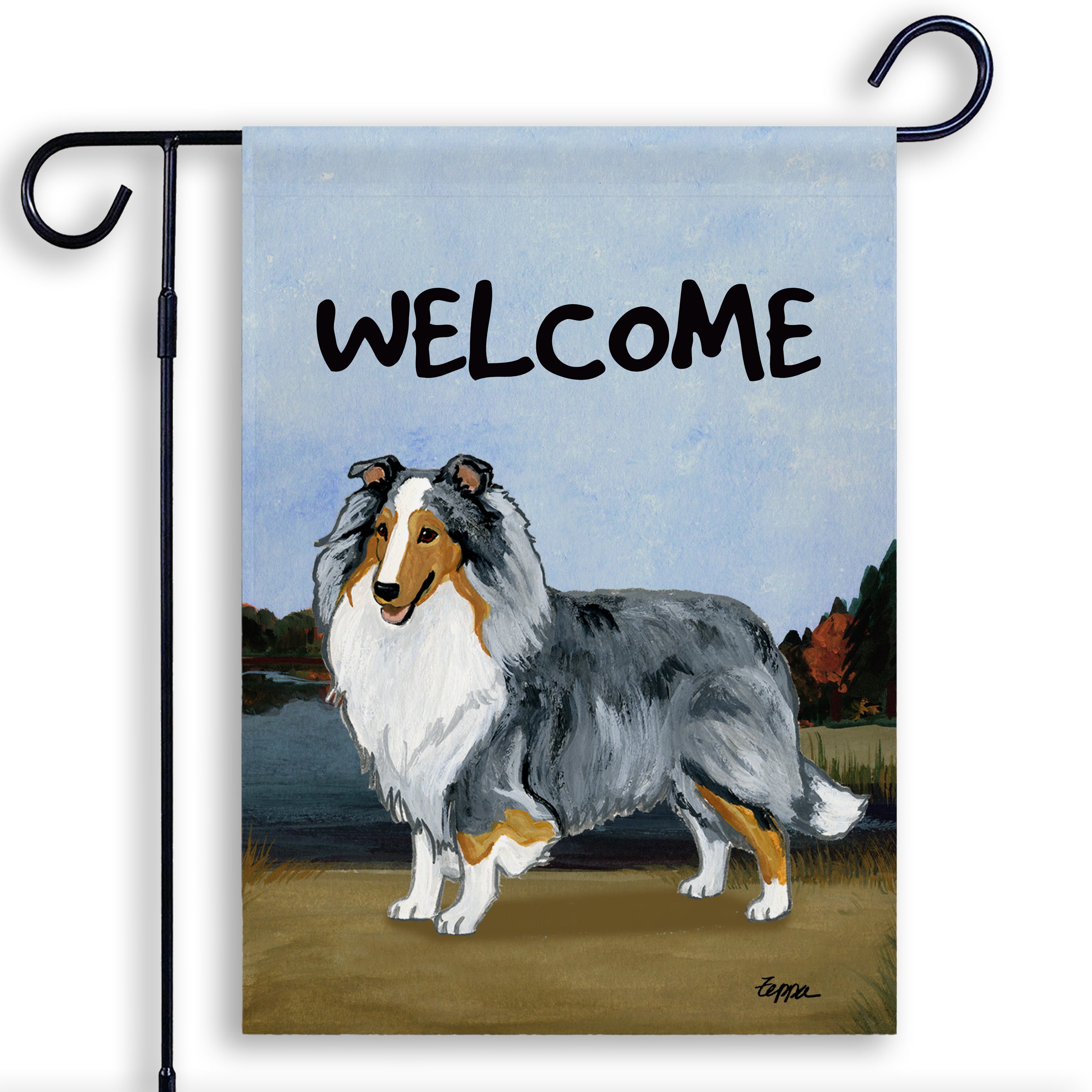 Shetland Sheepdog Garden Flag