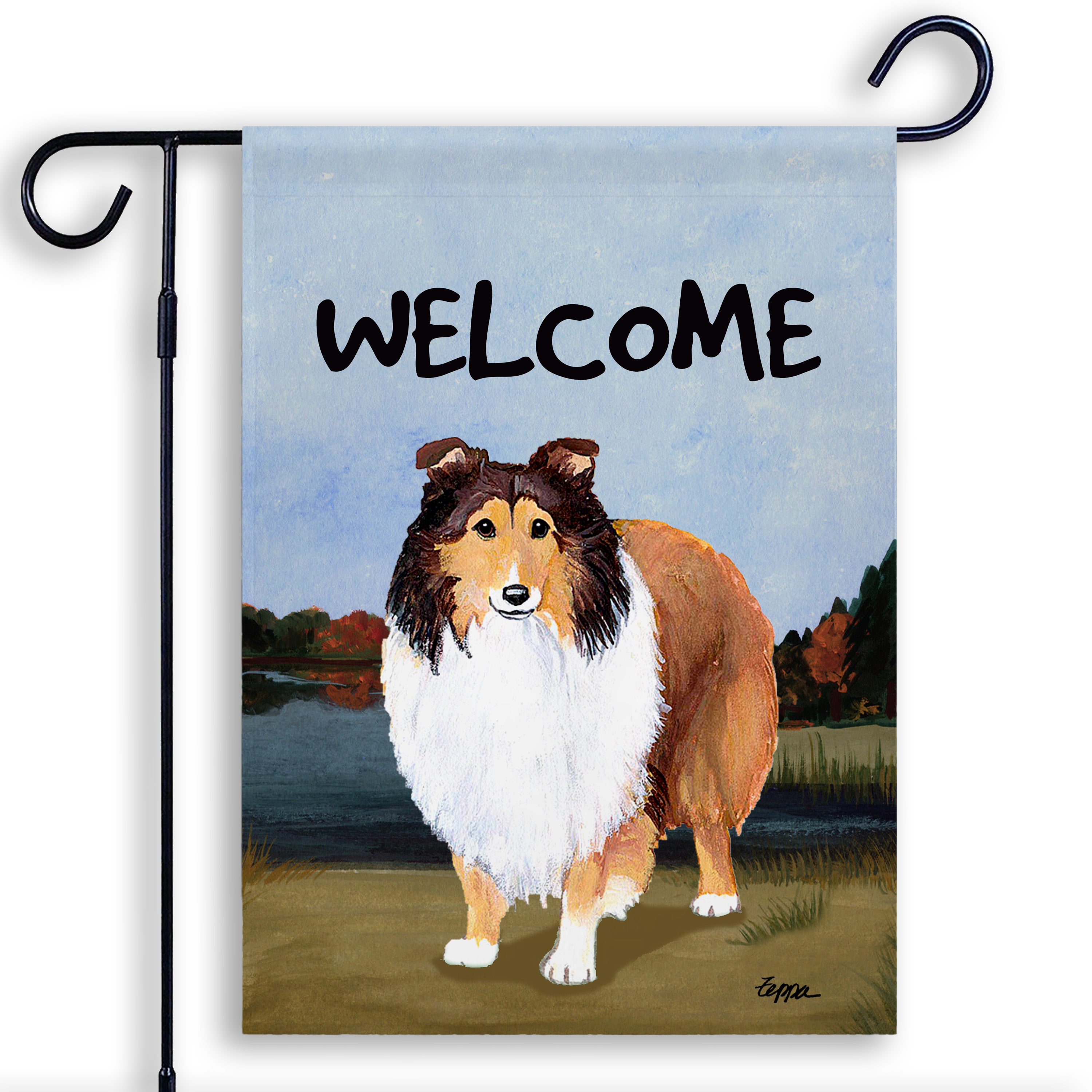 Shetland Sheepdog Garden Flag