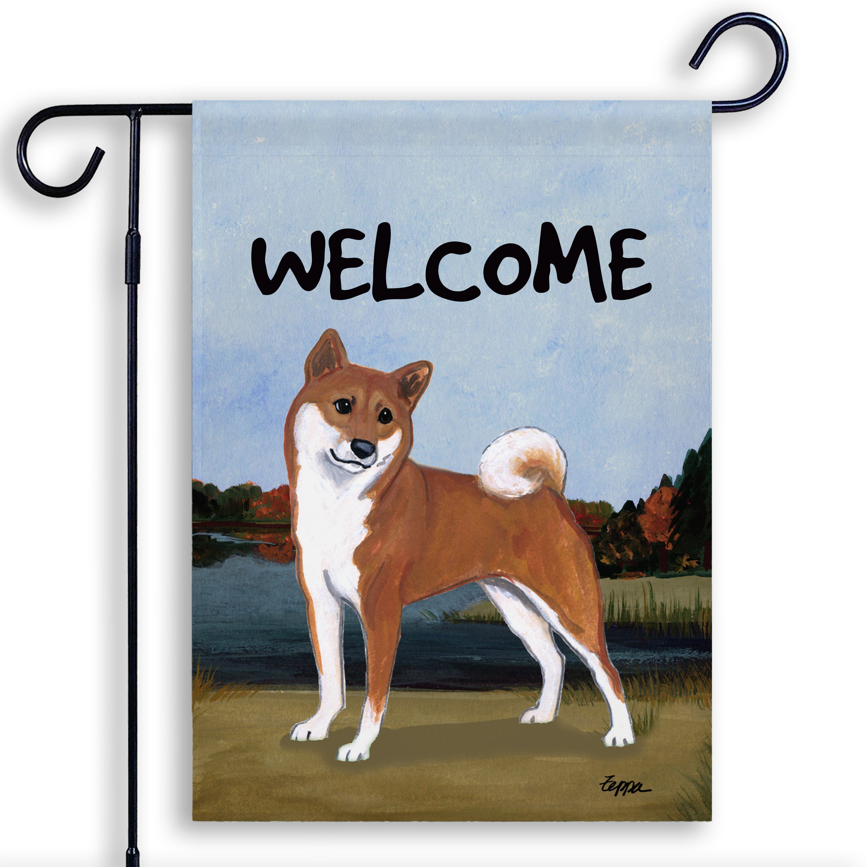 Shiba Inu Garden Flag