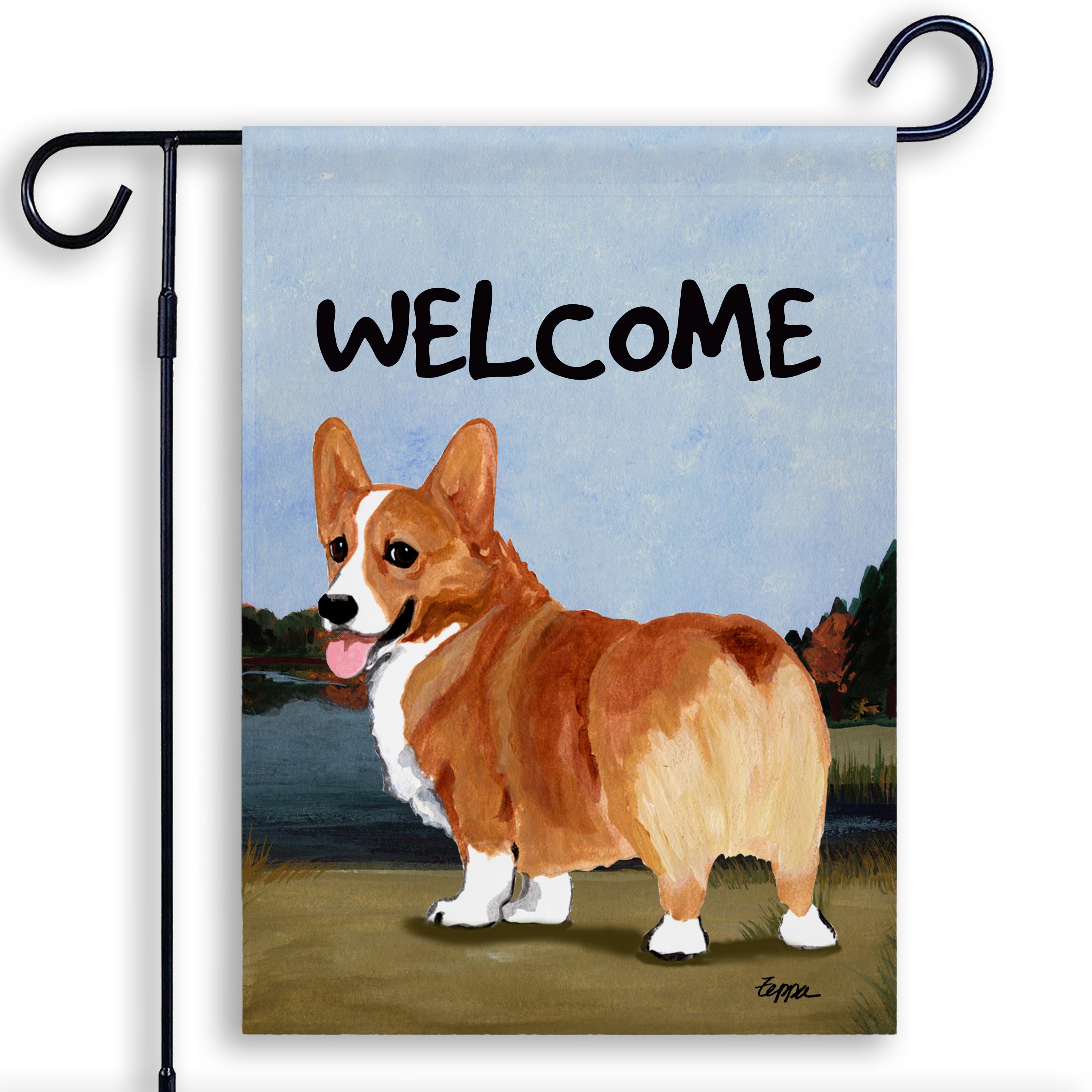 Welsh Corgi Pembroke Garden Flag