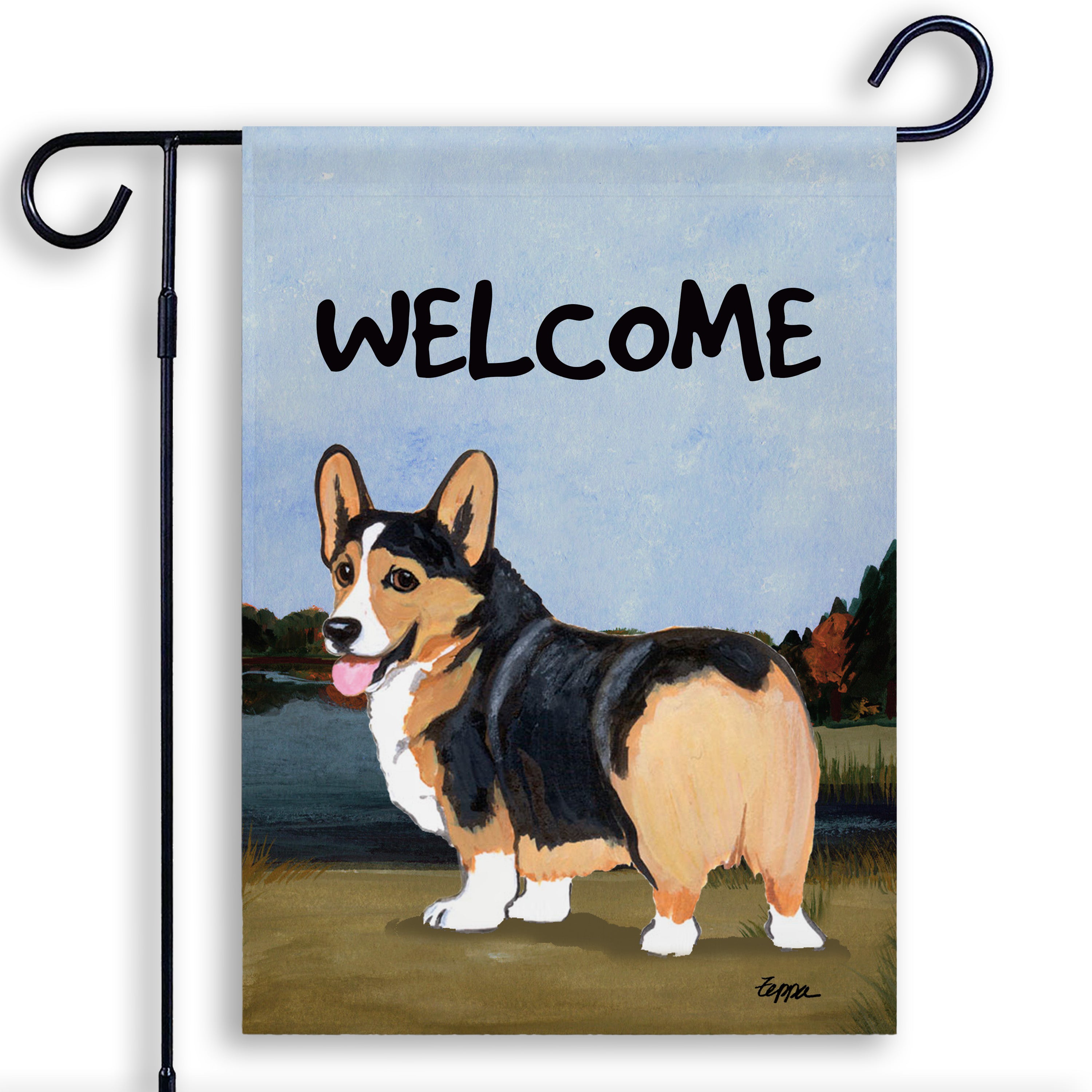 Welsh Corgi Pembroke Garden Flag