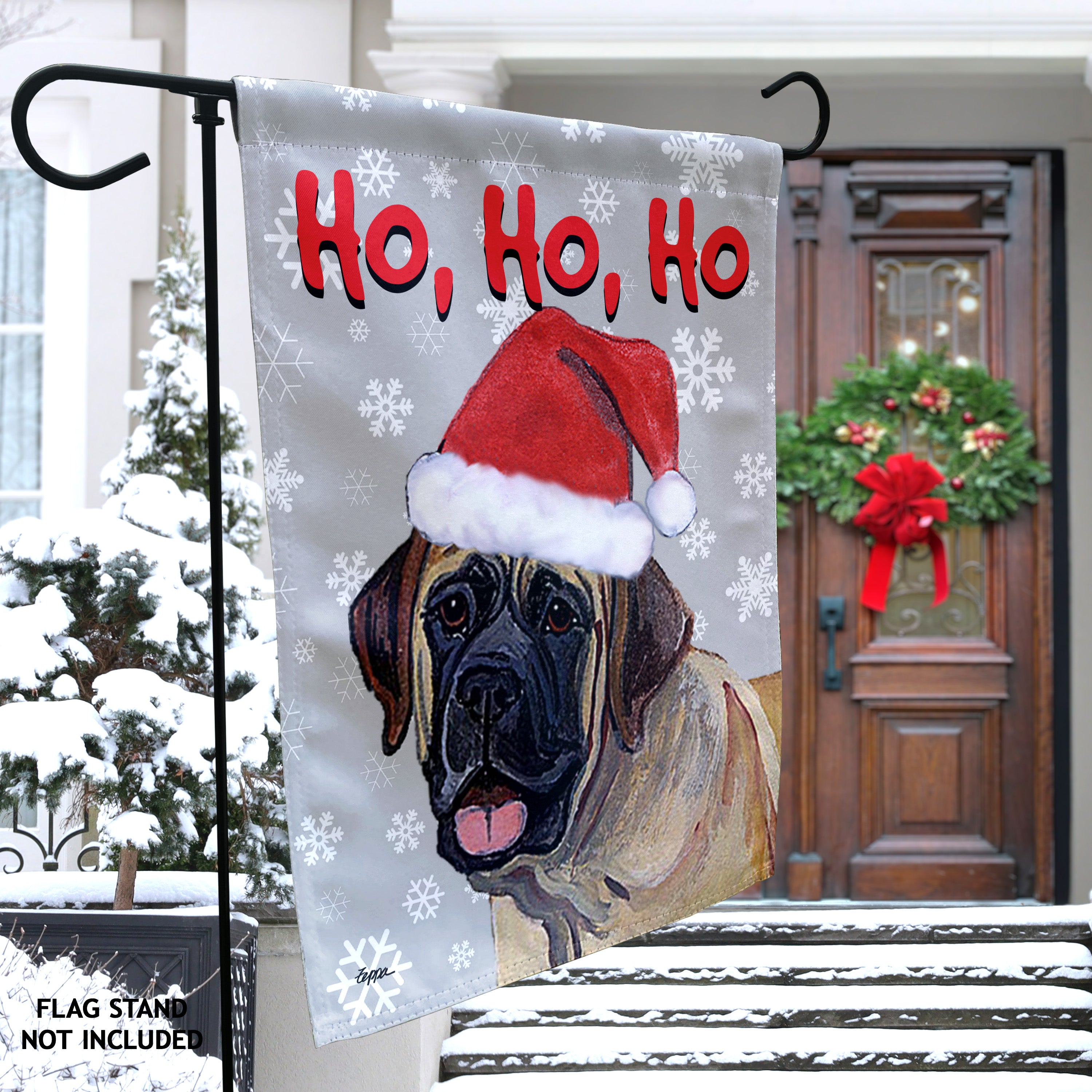 Mastiff Christmas Garden Flag