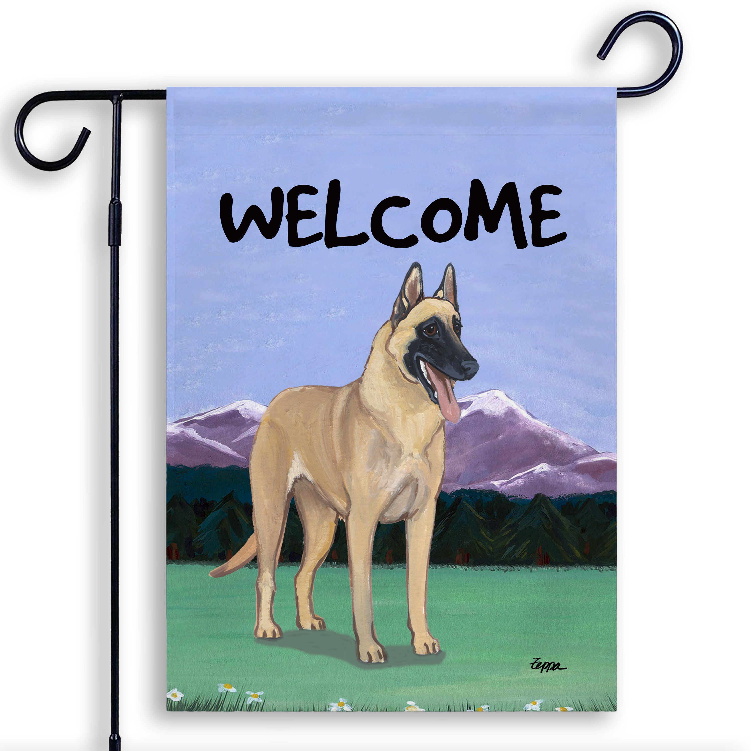 Belgian Malinois Garden Flag