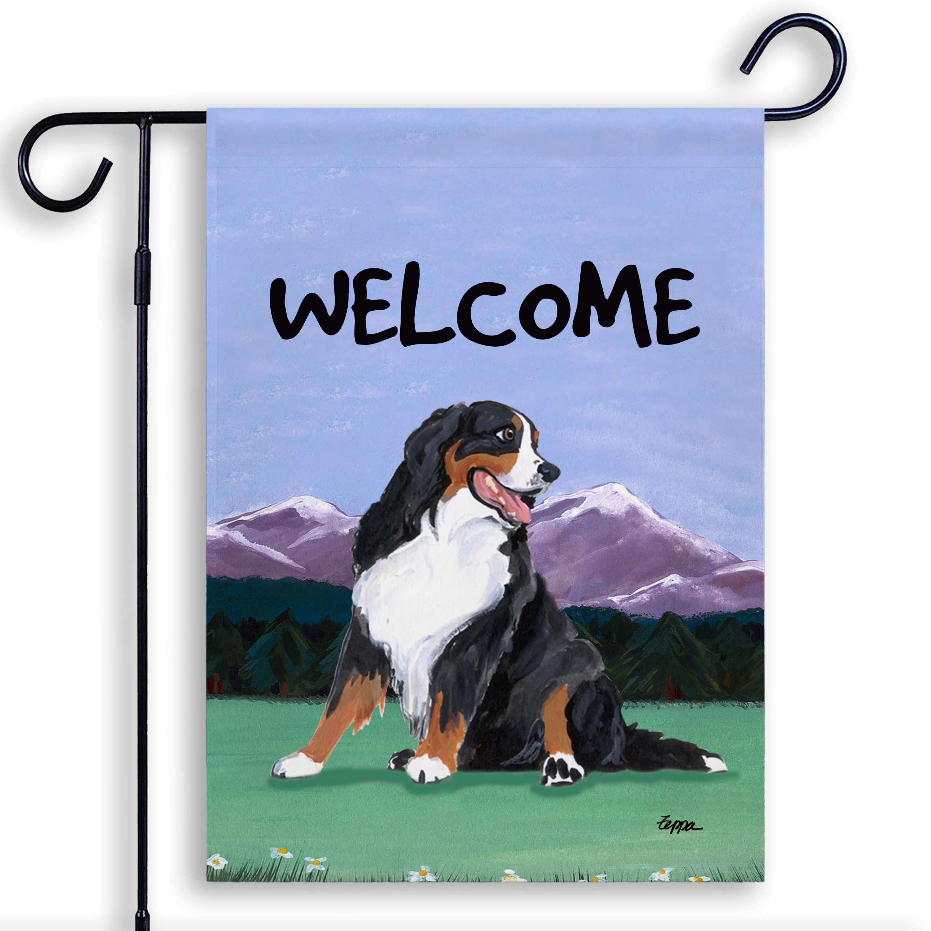 Bernese Mountain Dog Garden Flag