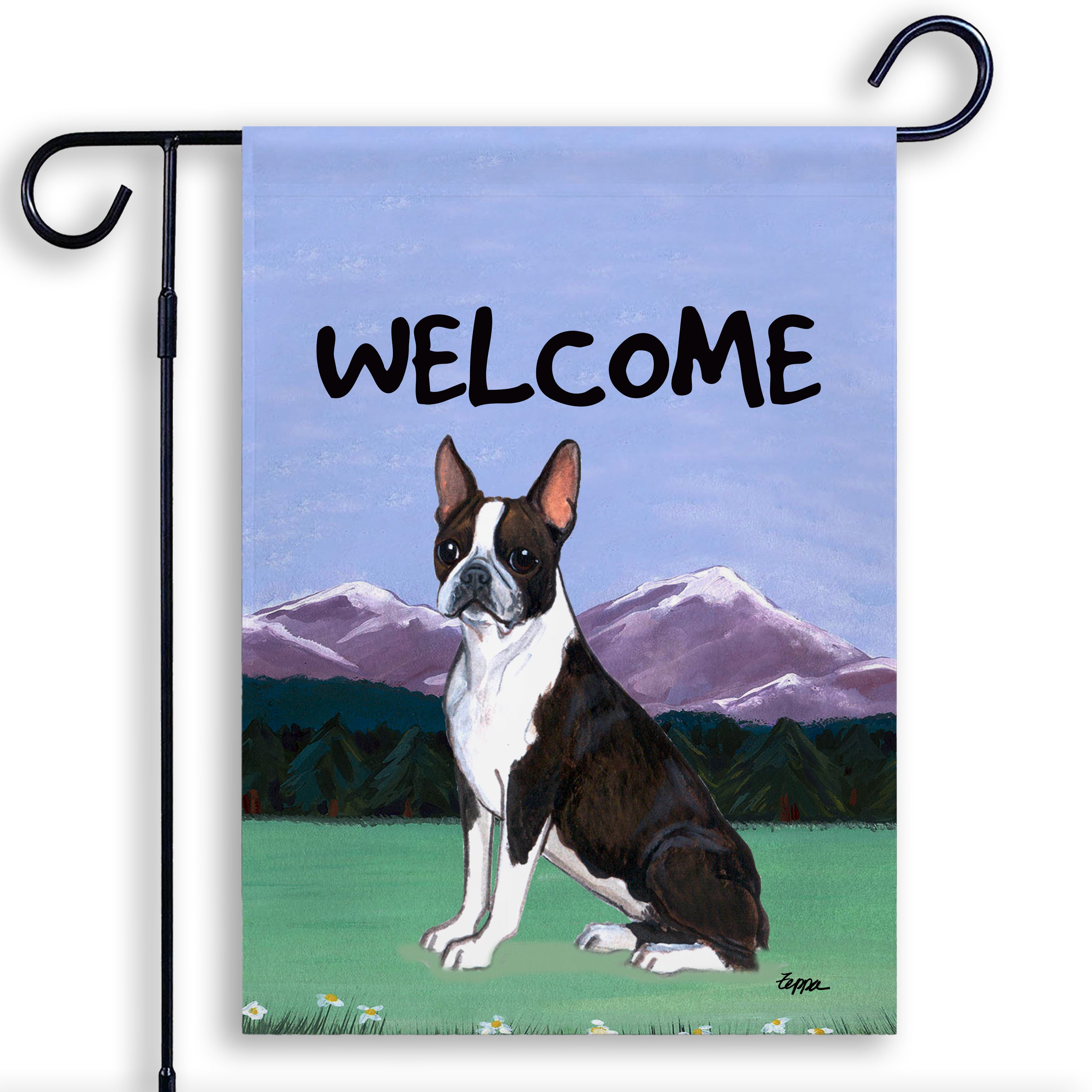 Boston Terrier Garden Flag