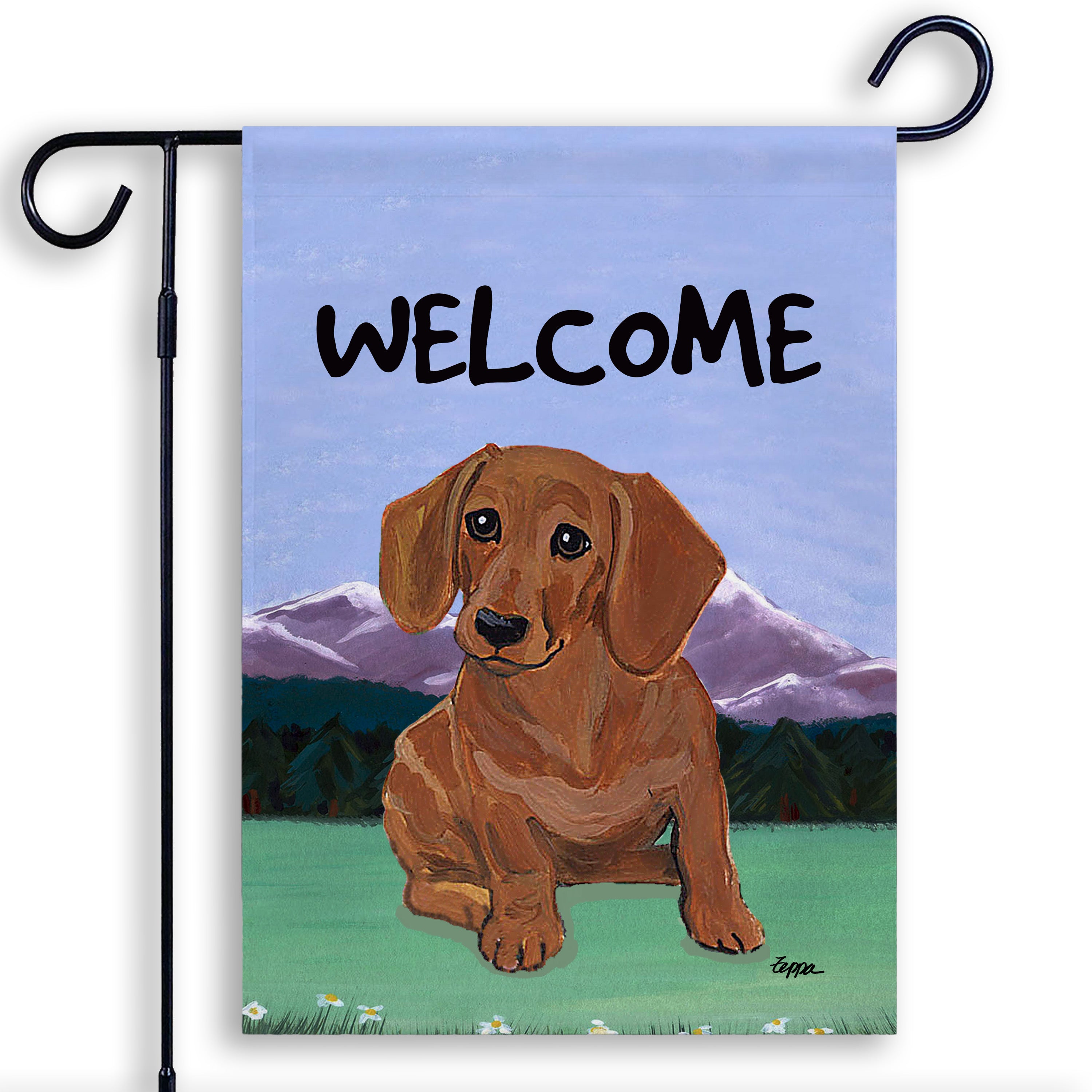 Dachshund Garden Flag