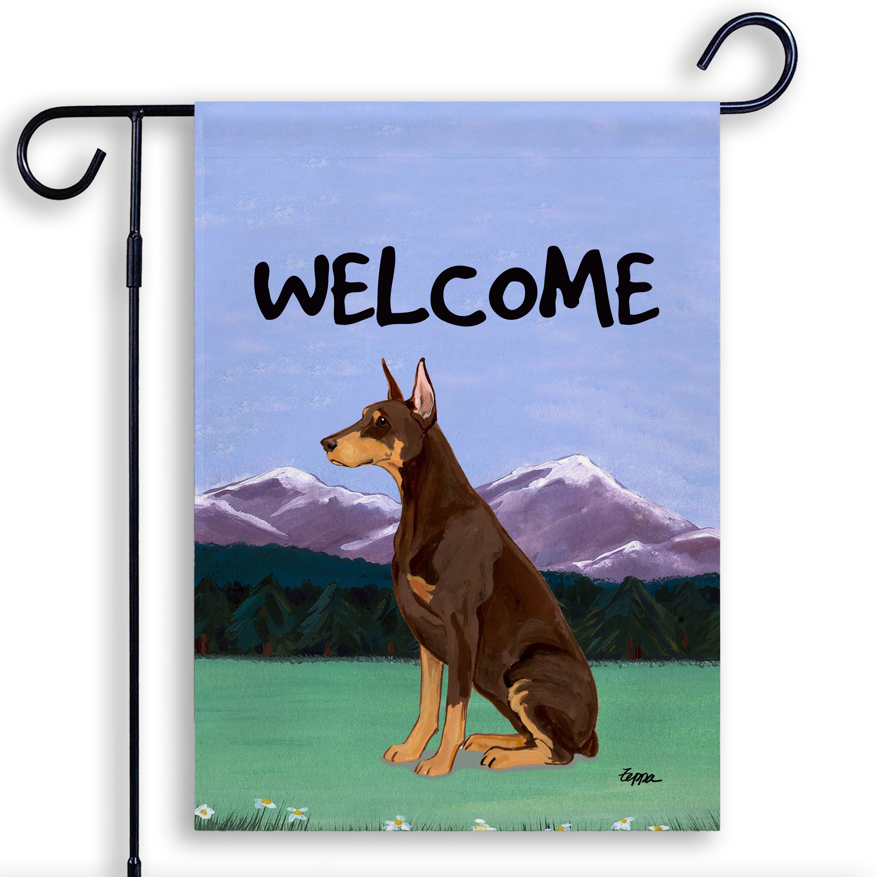 Doberman Pincher Garden Flag