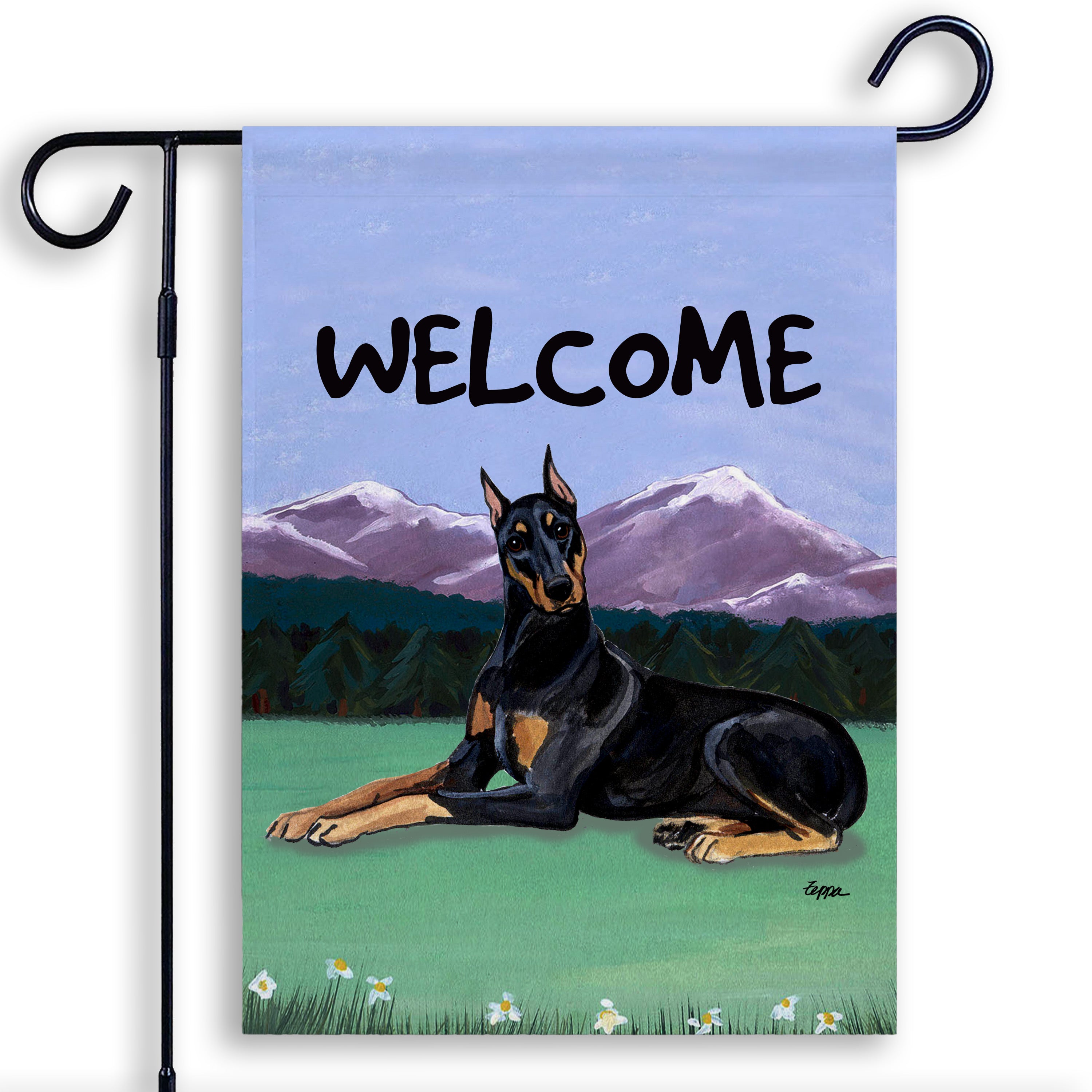 Doberman Pincher Garden Flag