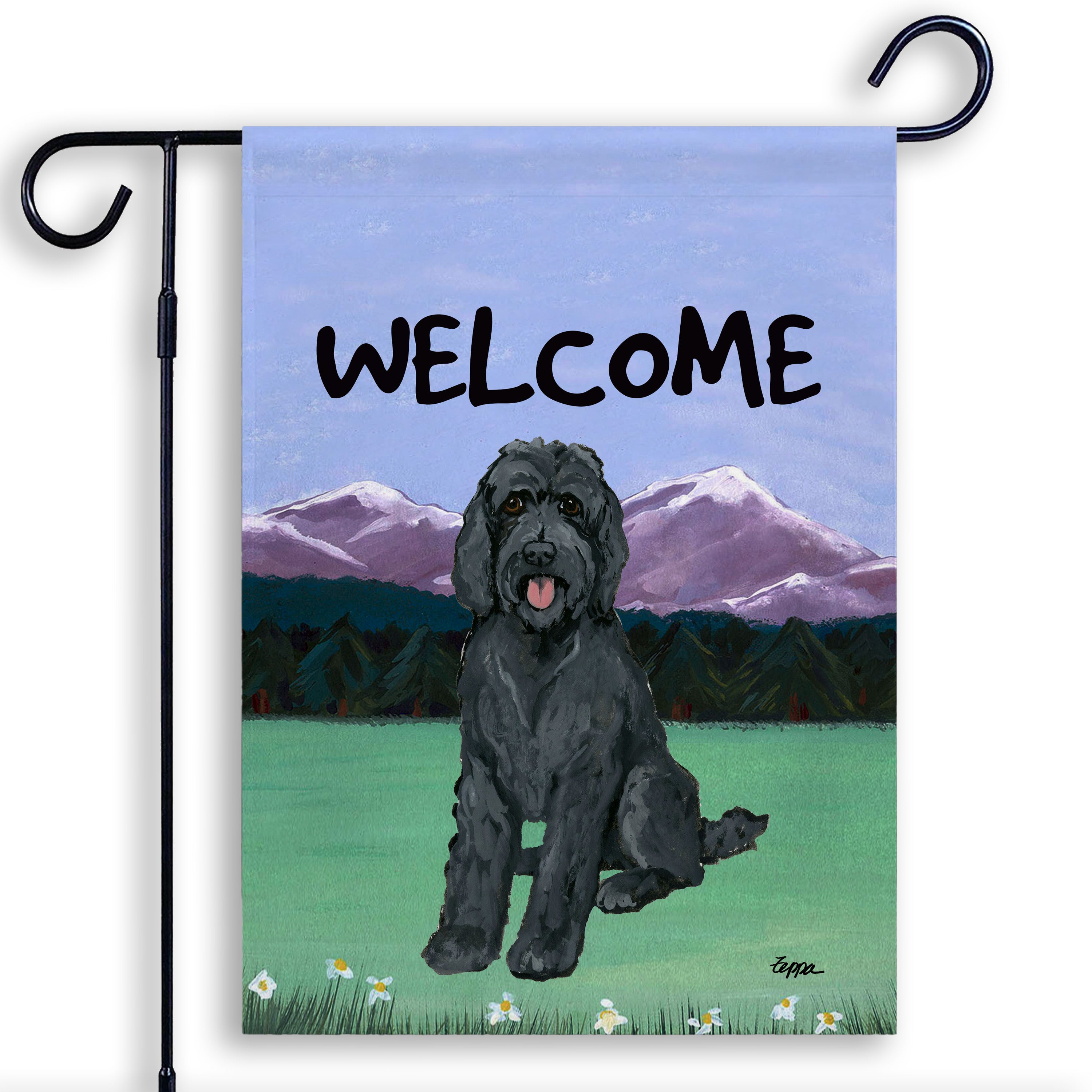 Golden-Labra Doodle Garden Flag