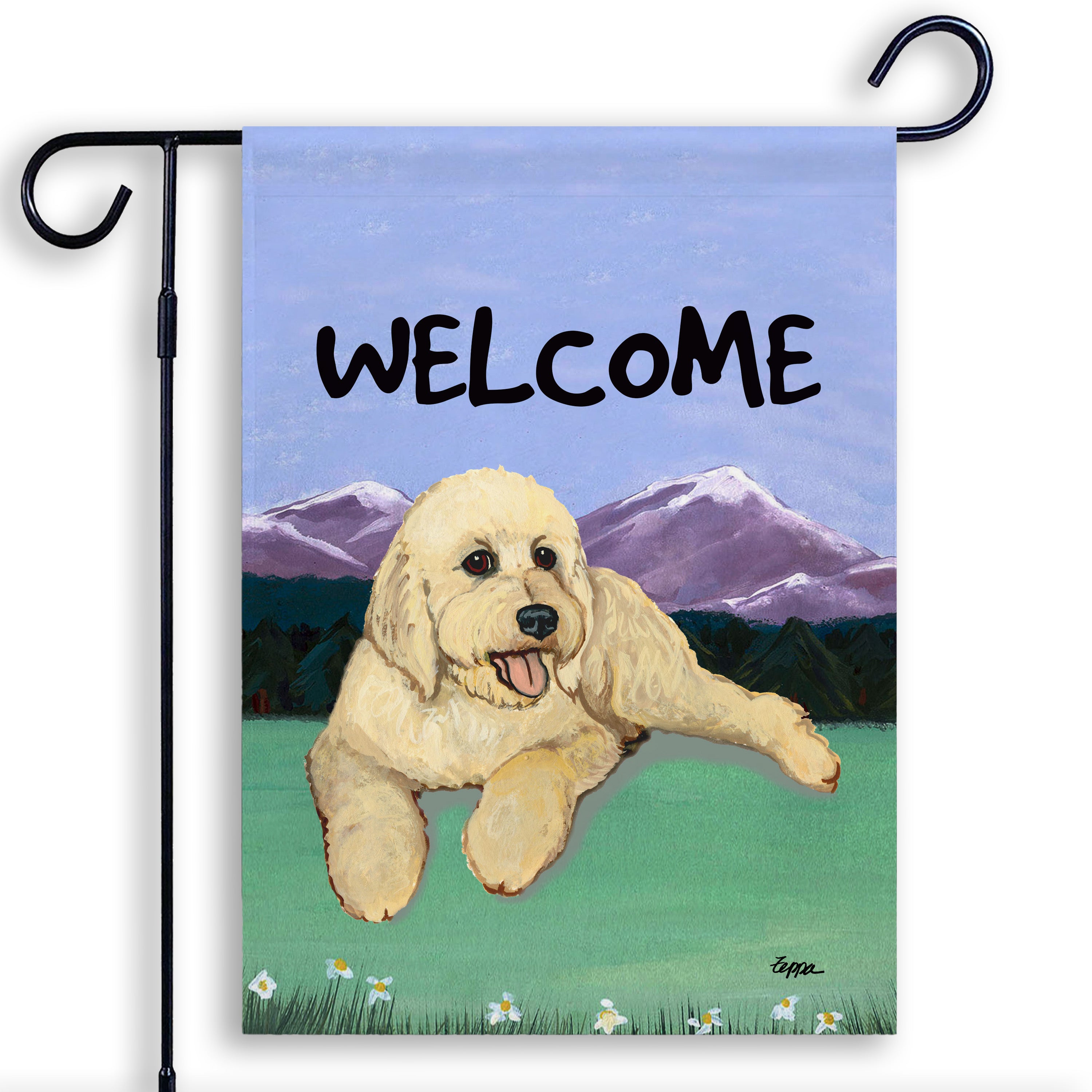 Golden-Labra Doodle Garden Flag
