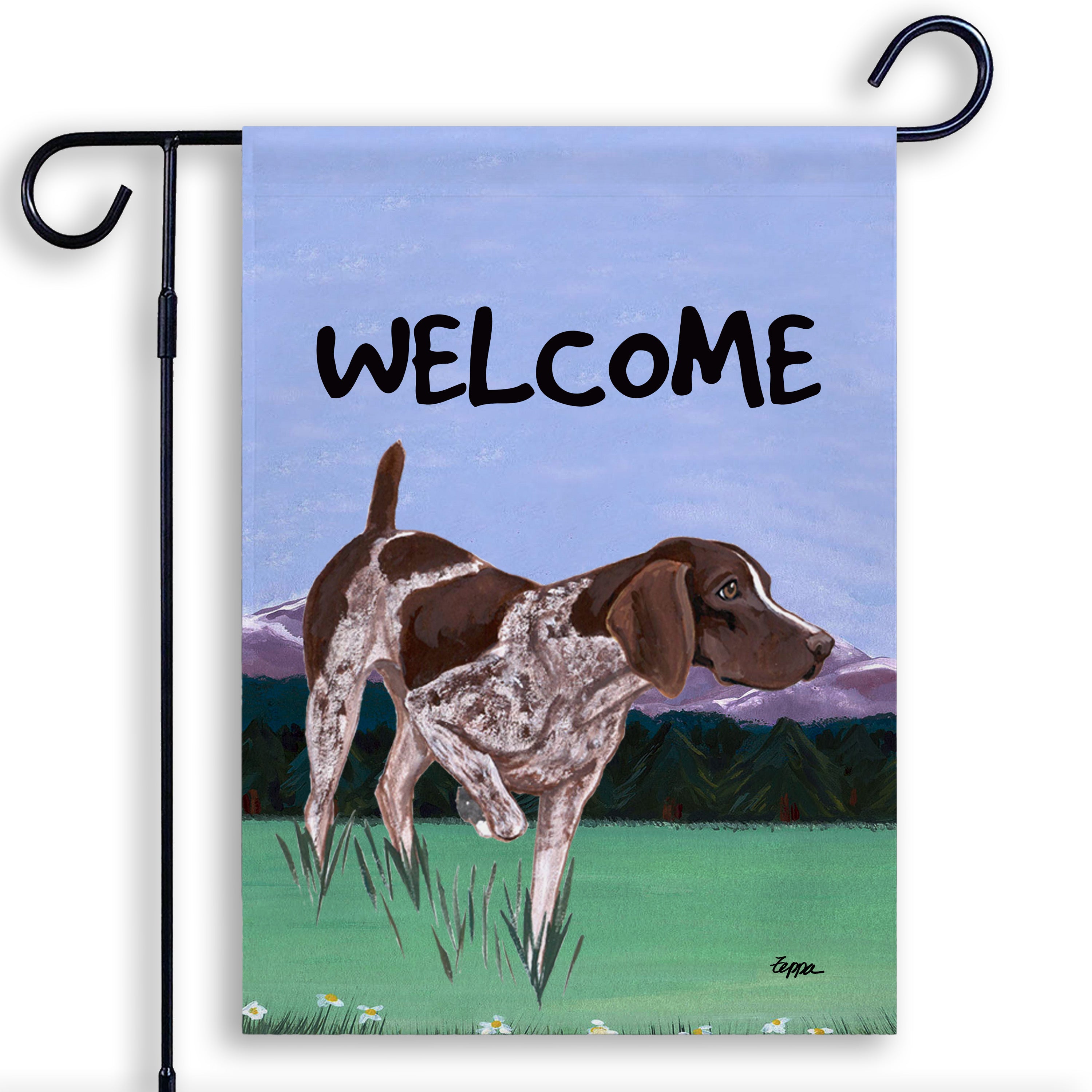 German Pointer Garden Flag