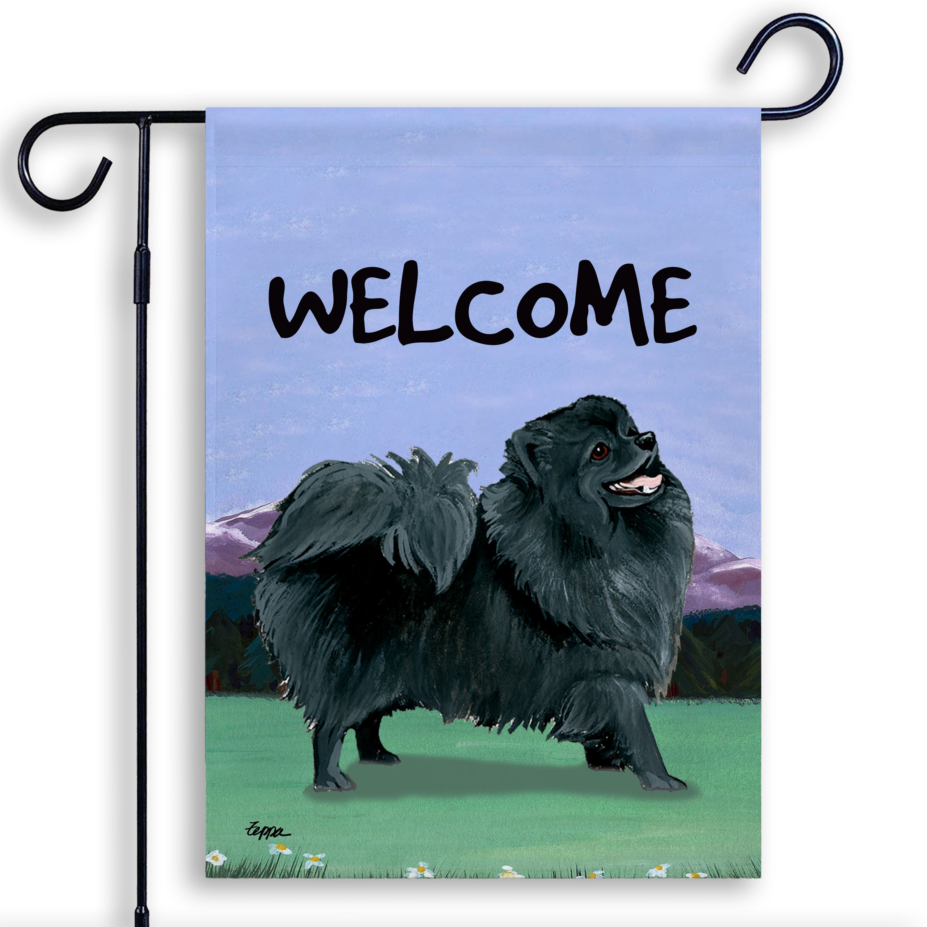 Pomeranian Garden Flag