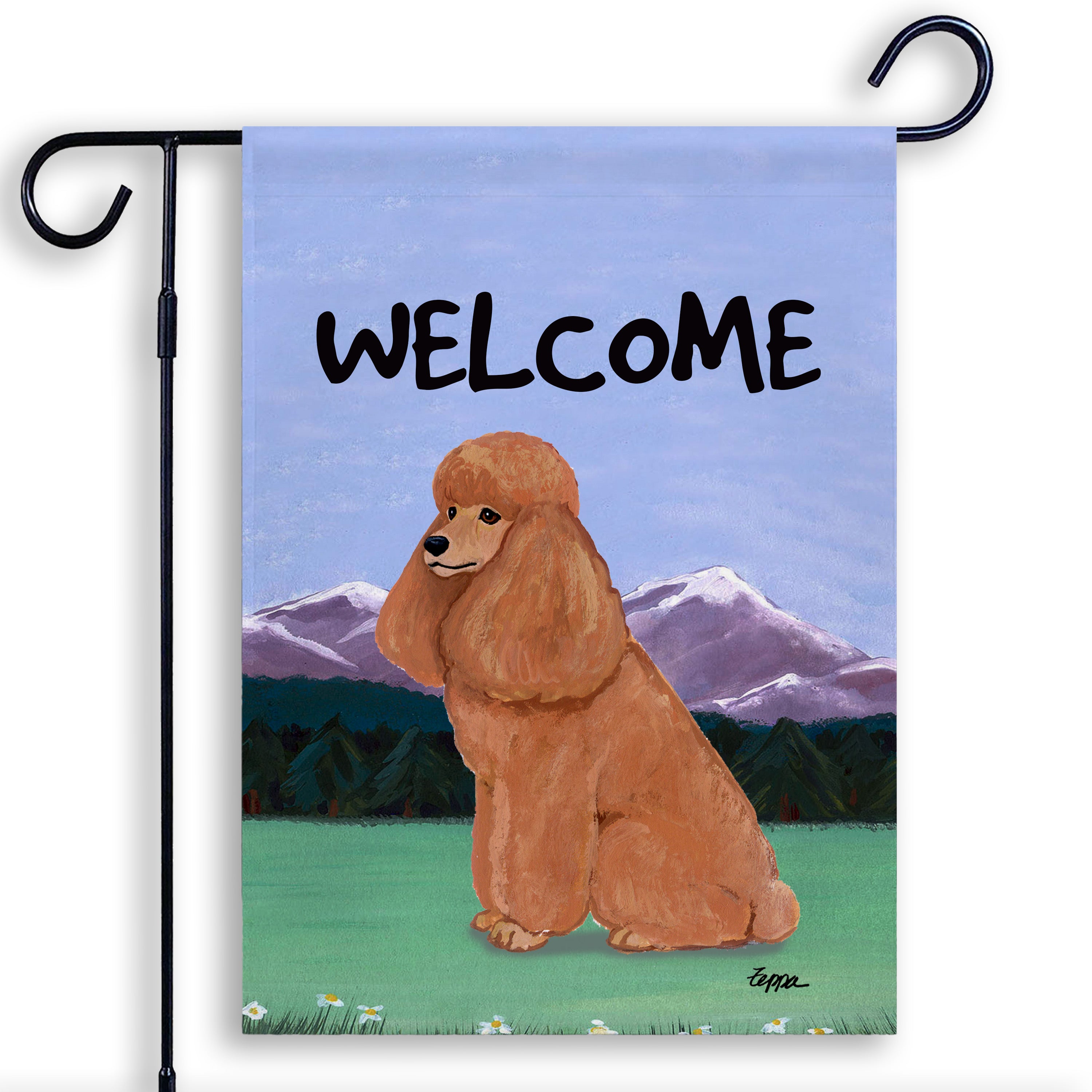 Poodle Garden Flag