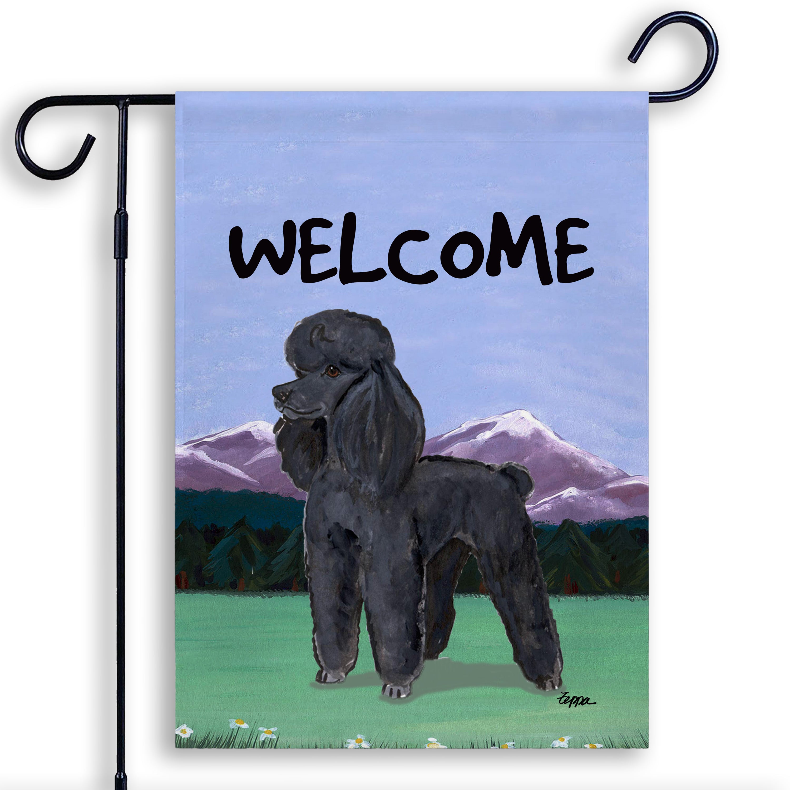 Poodle Garden Flag