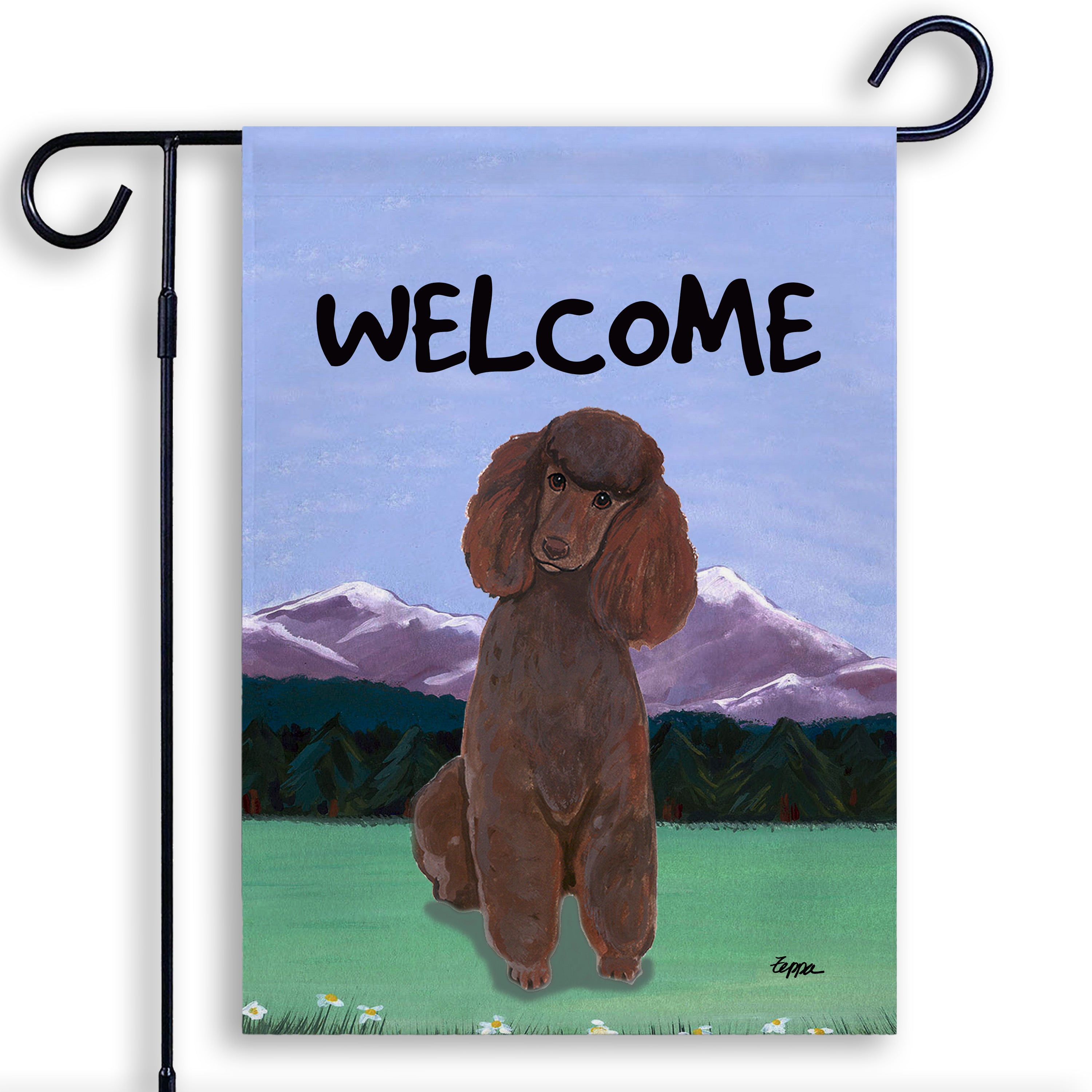 Poodle Garden Flag
