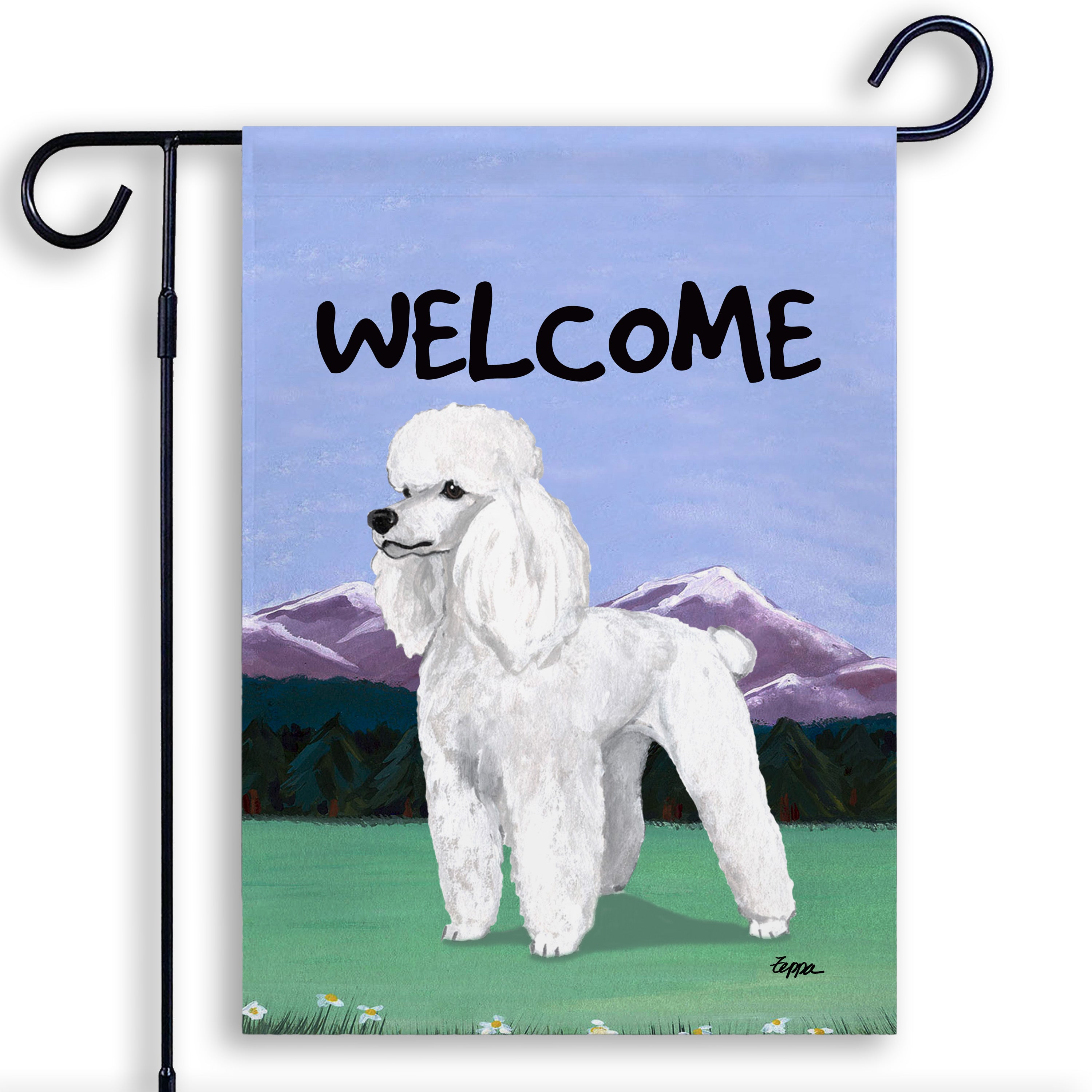 Poodle Garden Flag