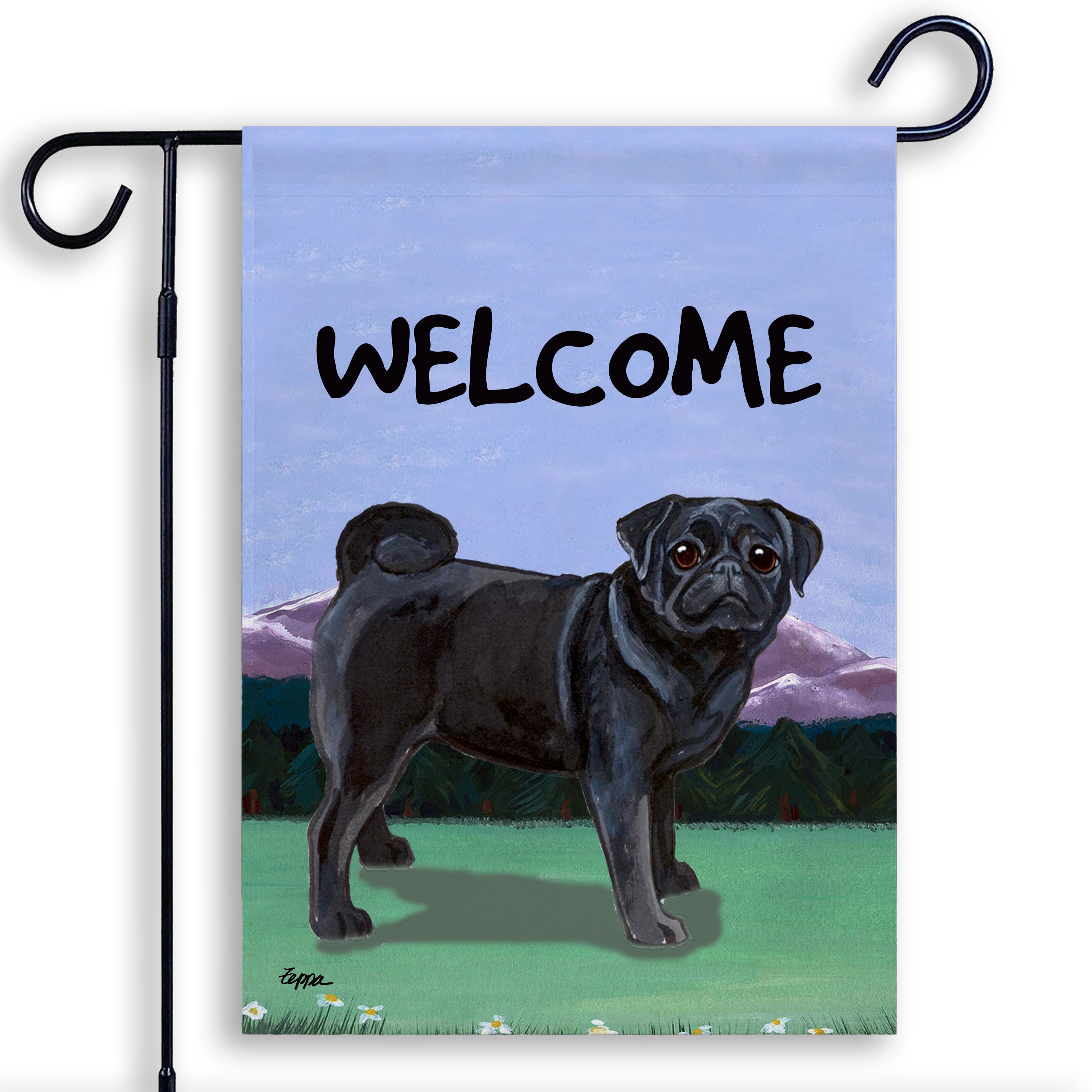 Pug Garden Flag