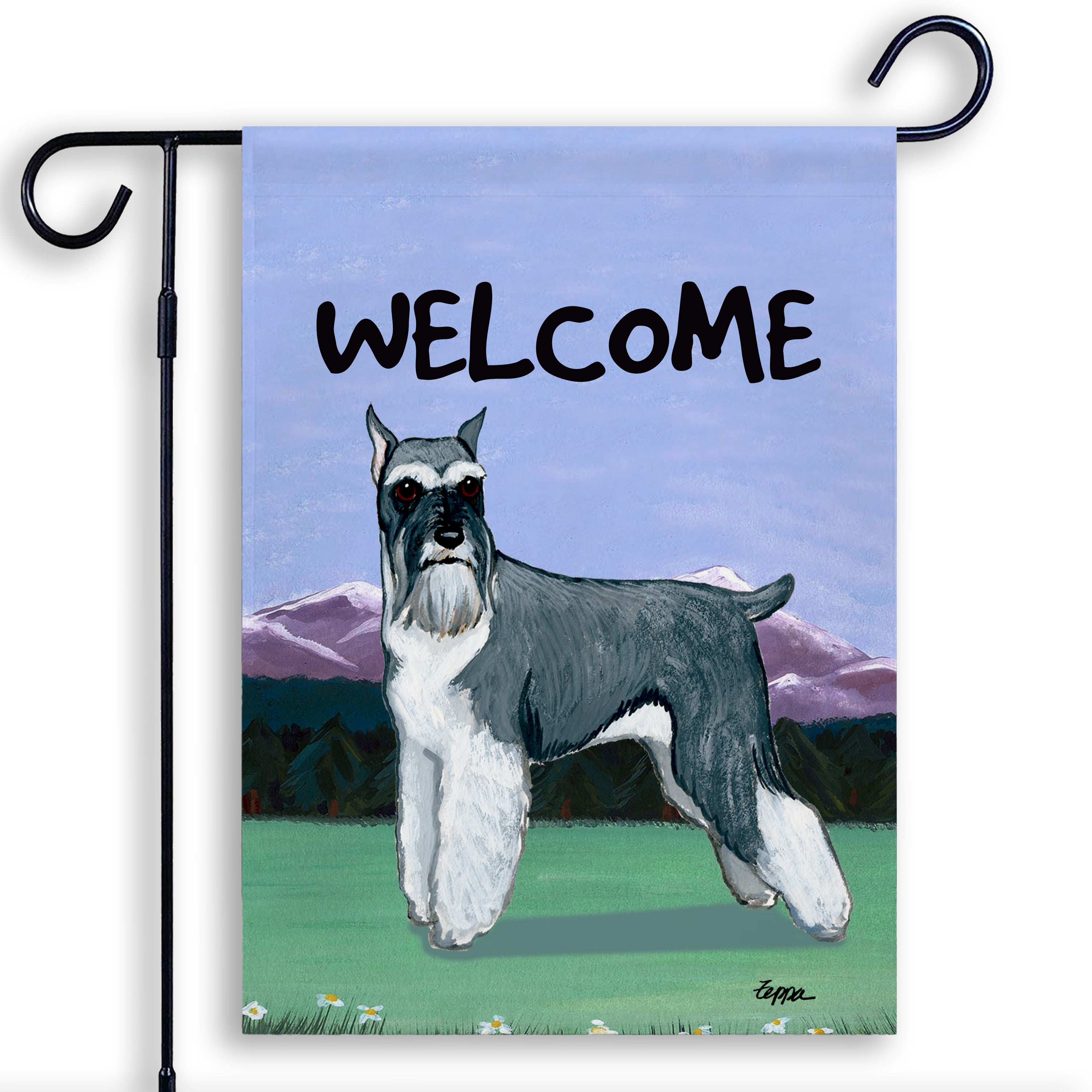 Schnauzer Garden Flag