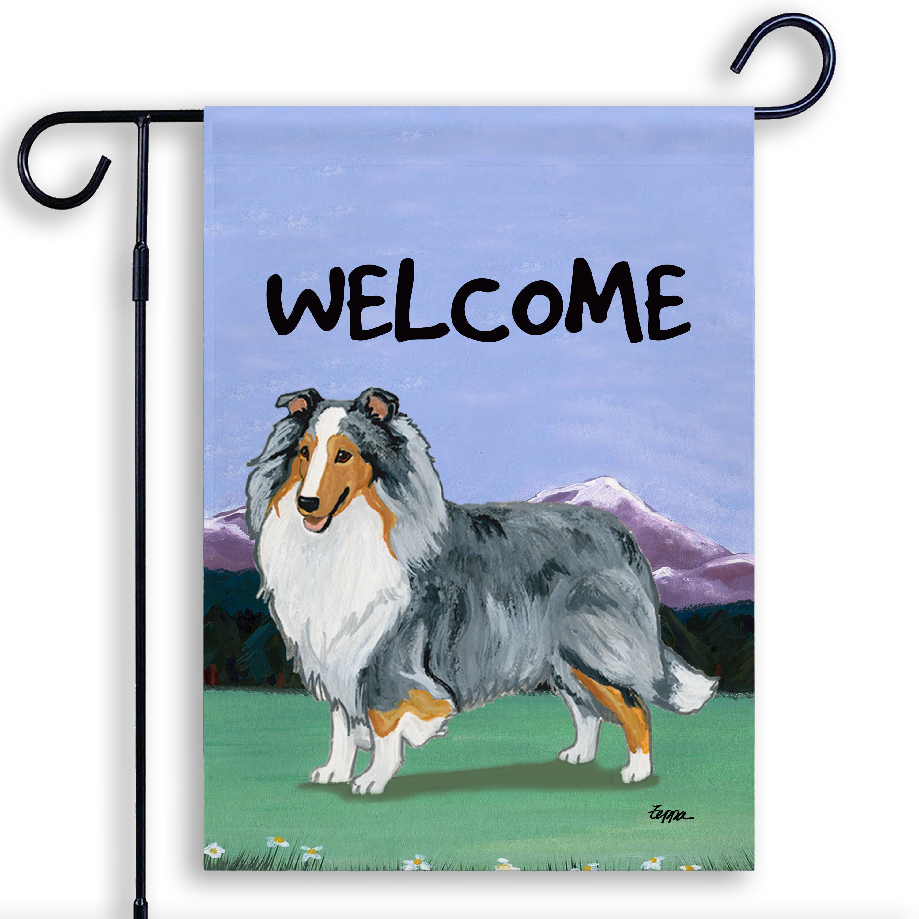 Shetland Sheepdog Garden Flag