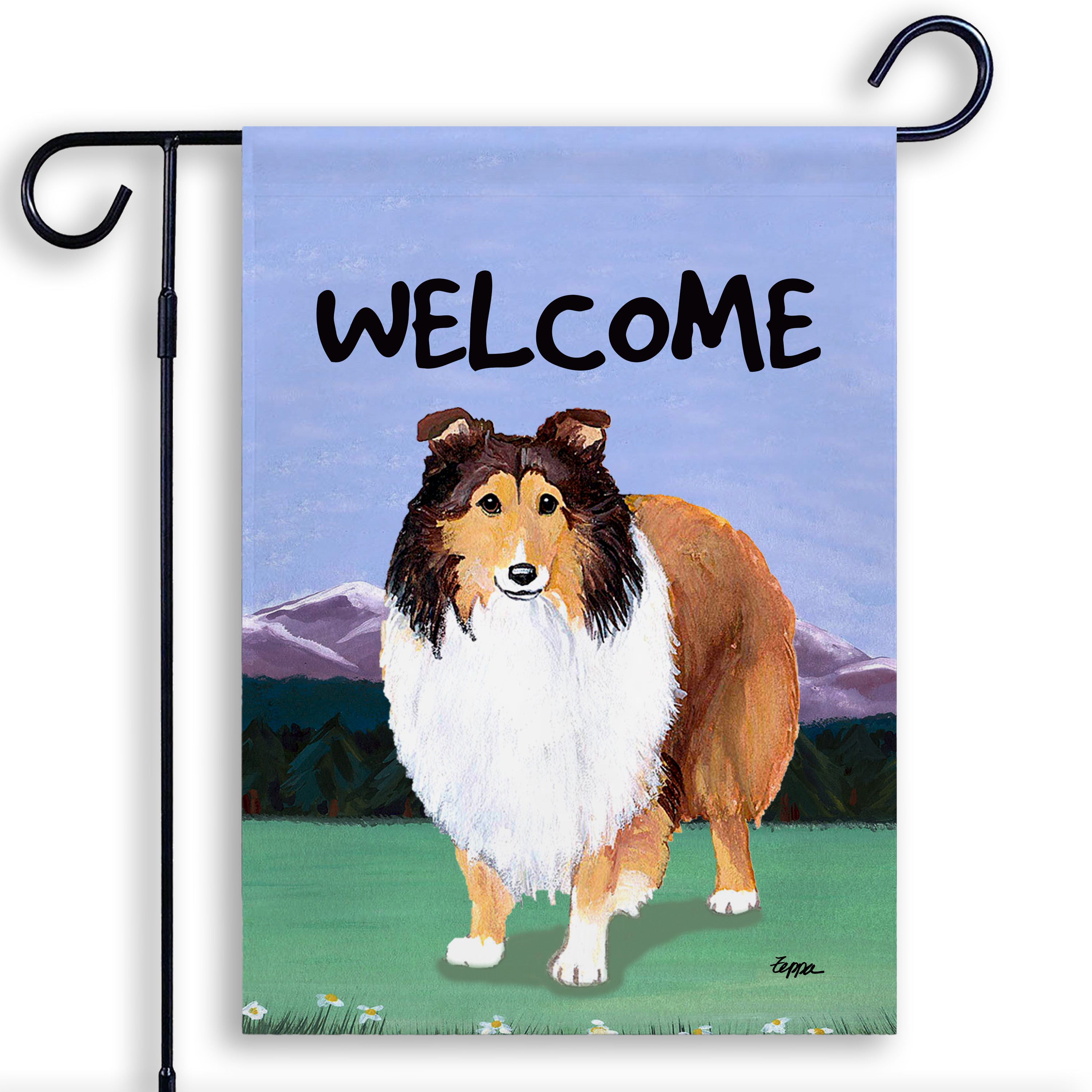 Shetland Sheepdog Garden Flag