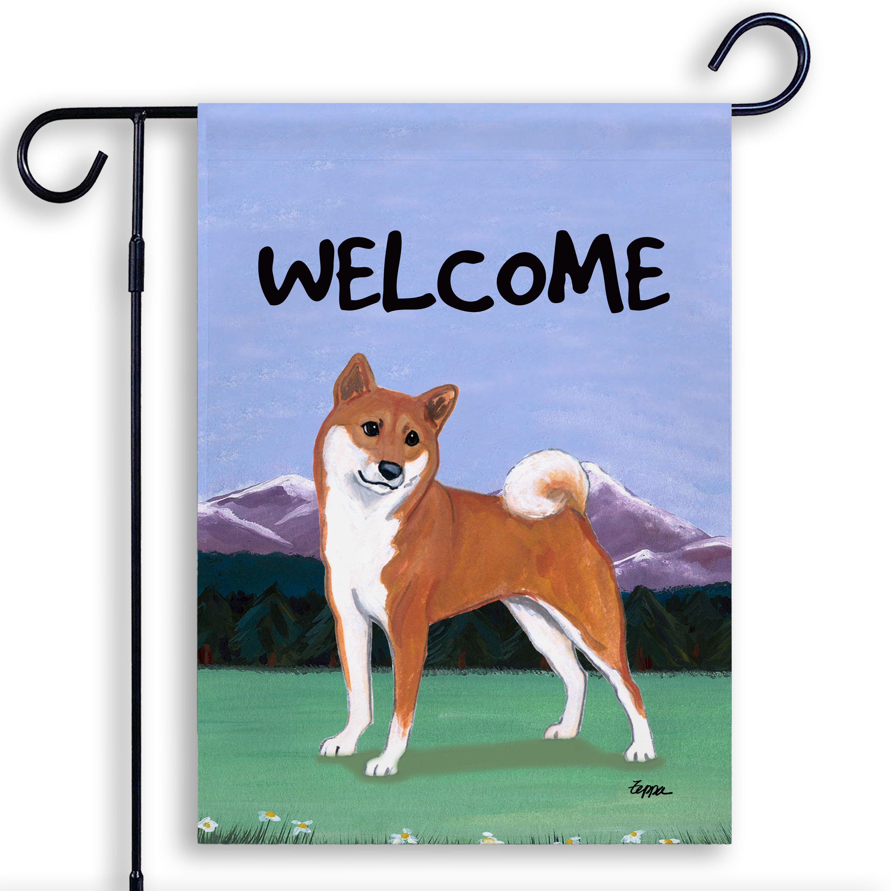 Shiba Inu Garden Flag