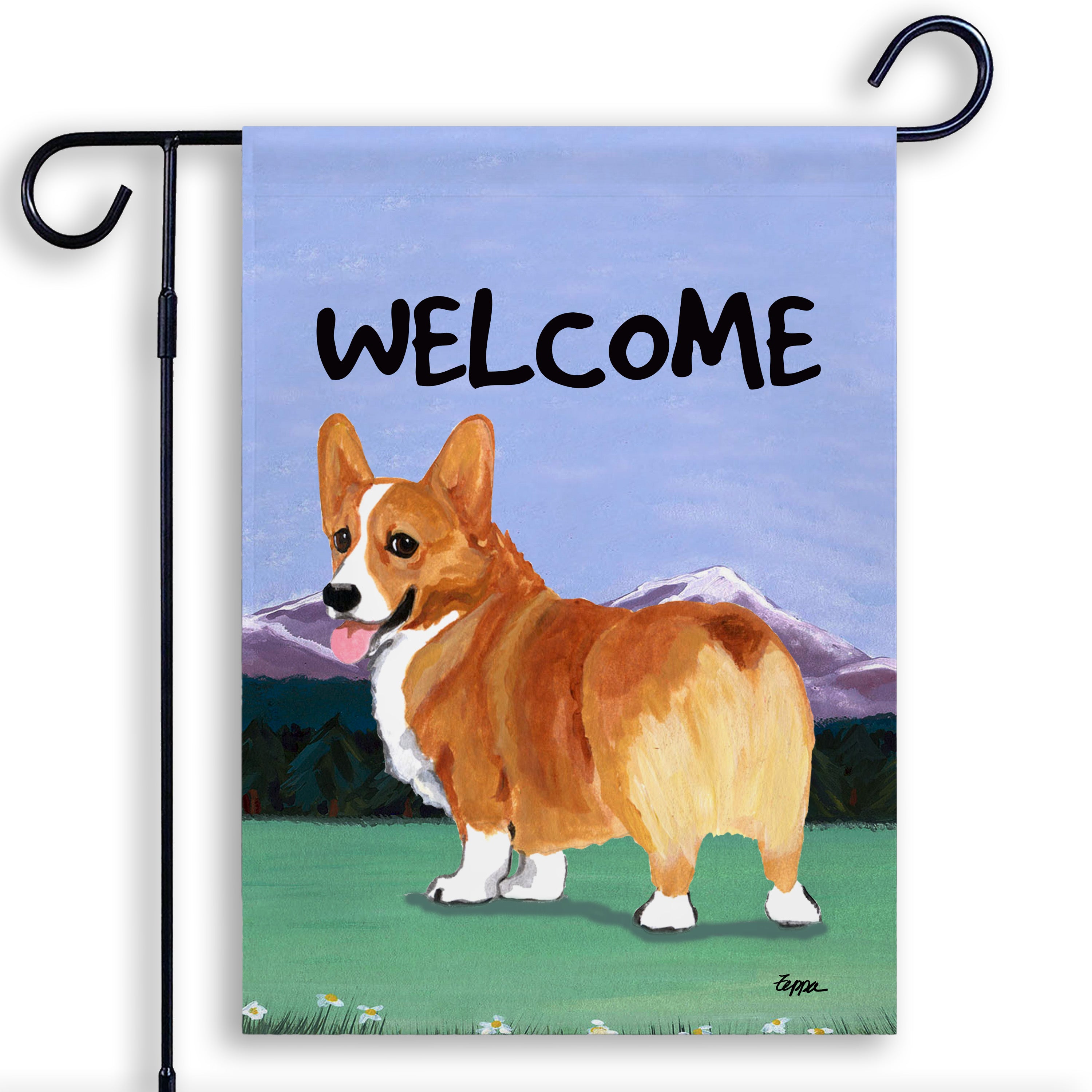 Welsh Corgi Pembroke Garden Flag
