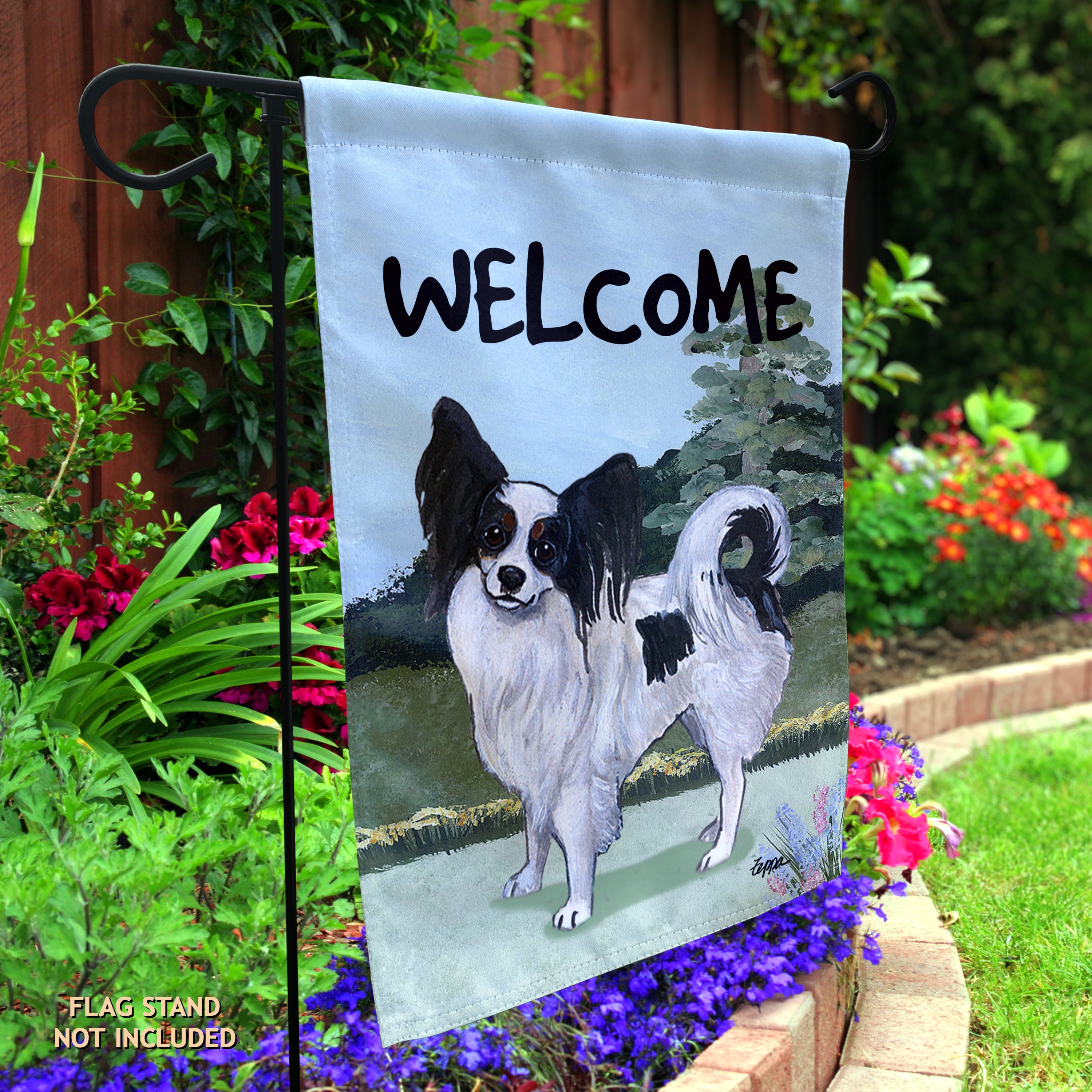 Papillon Garden Flag