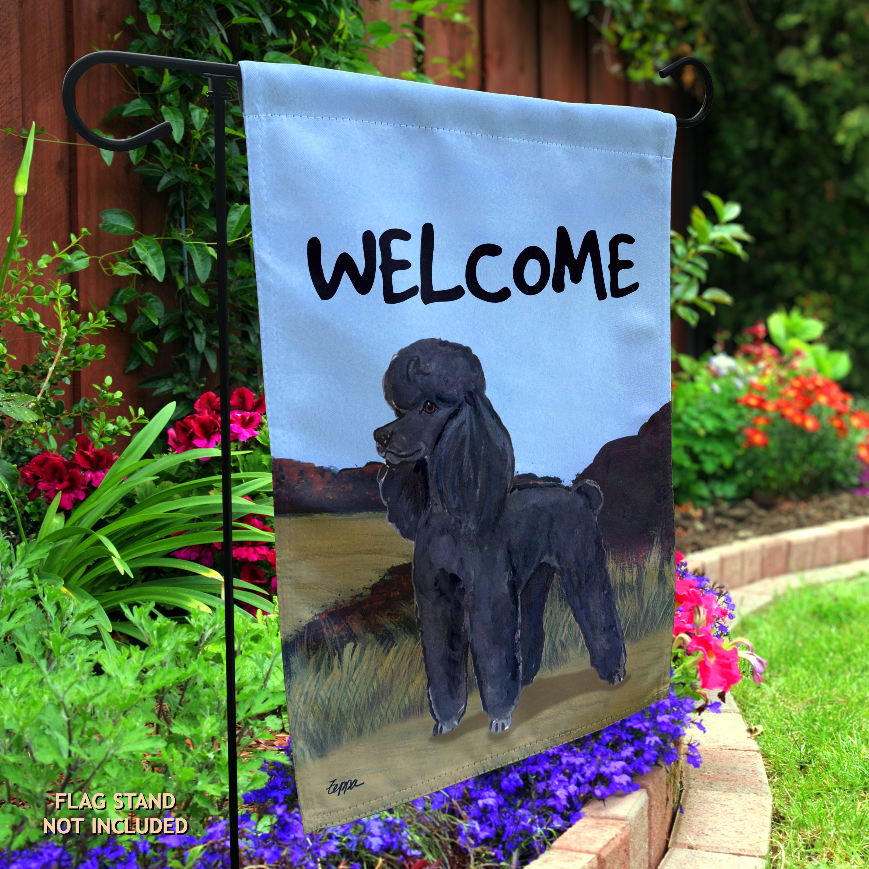 Poodle Garden Flag