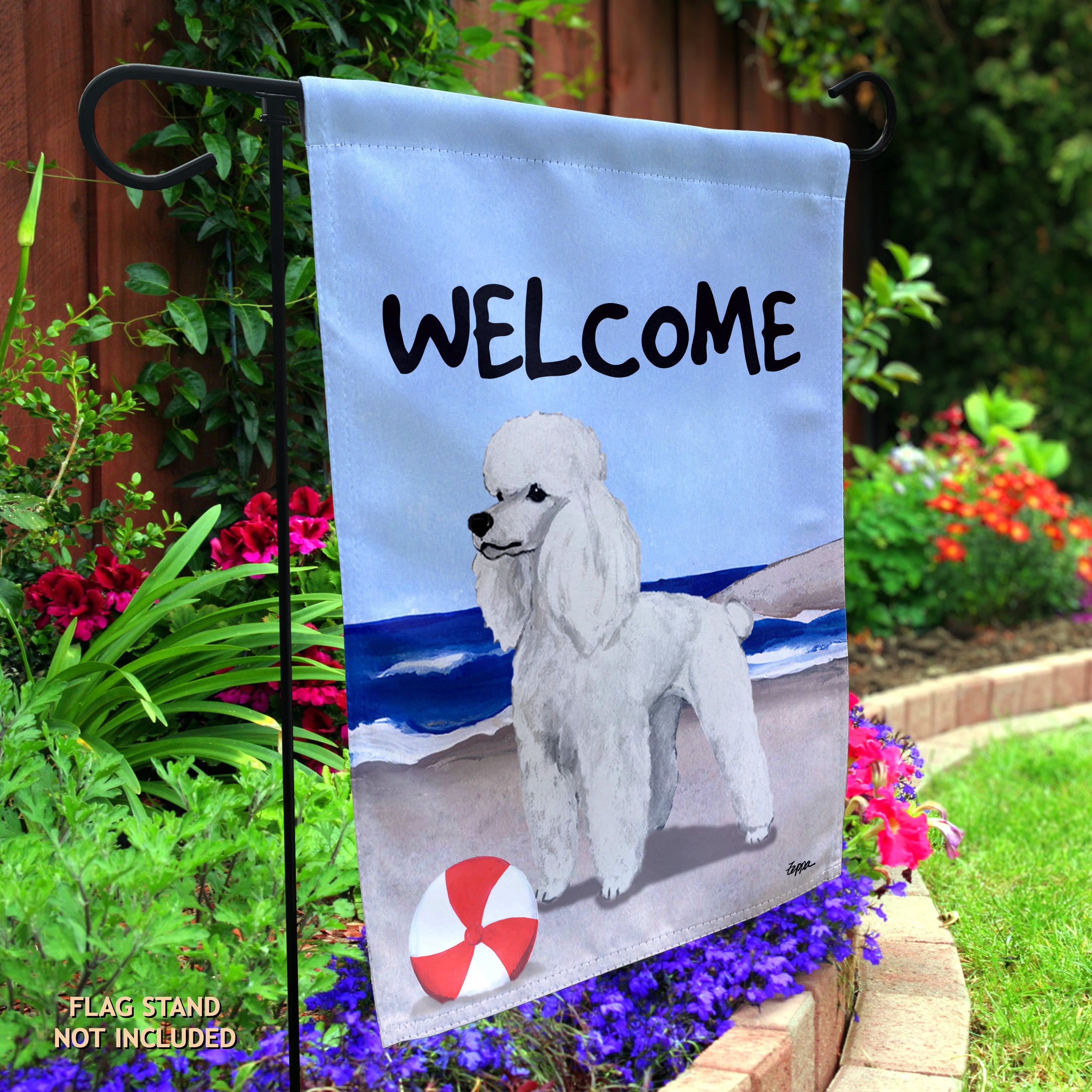 Poodle Garden Flag