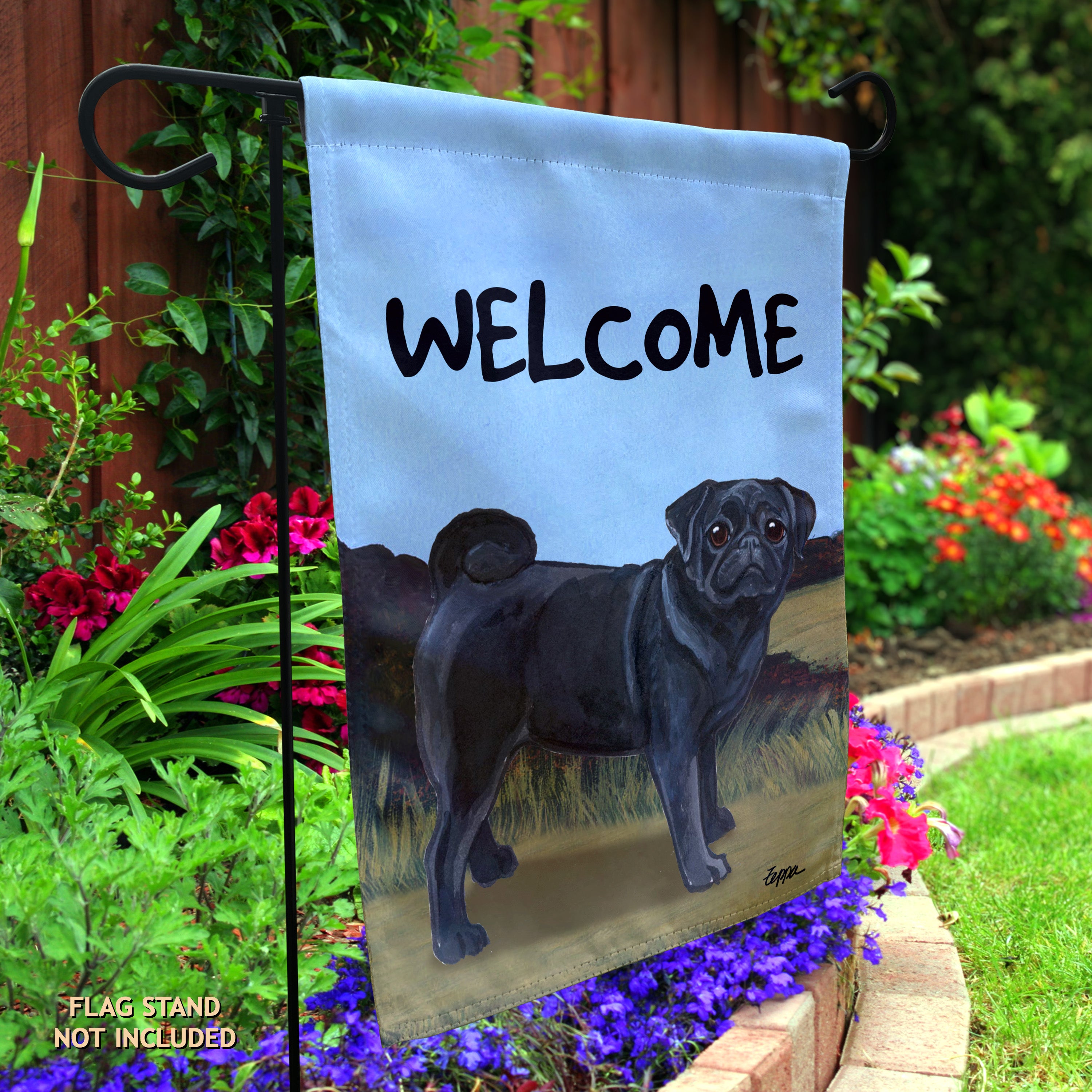 Pug Garden Flag