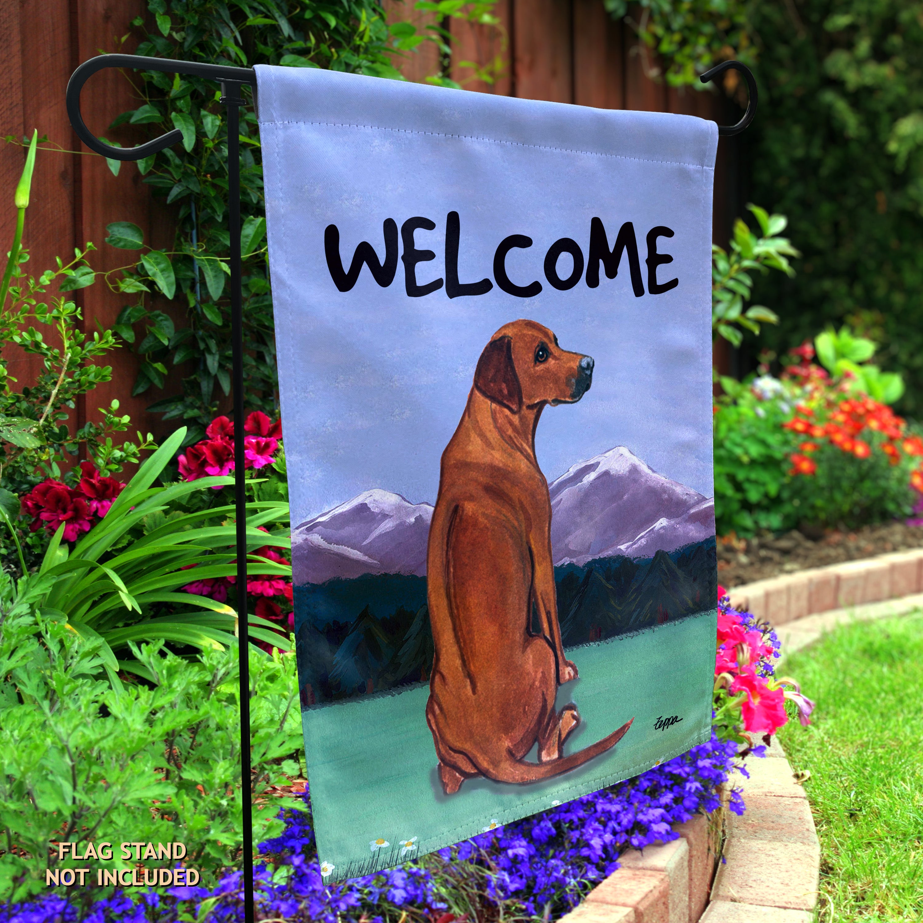 Rhodesian Ridgeback Garden Flag