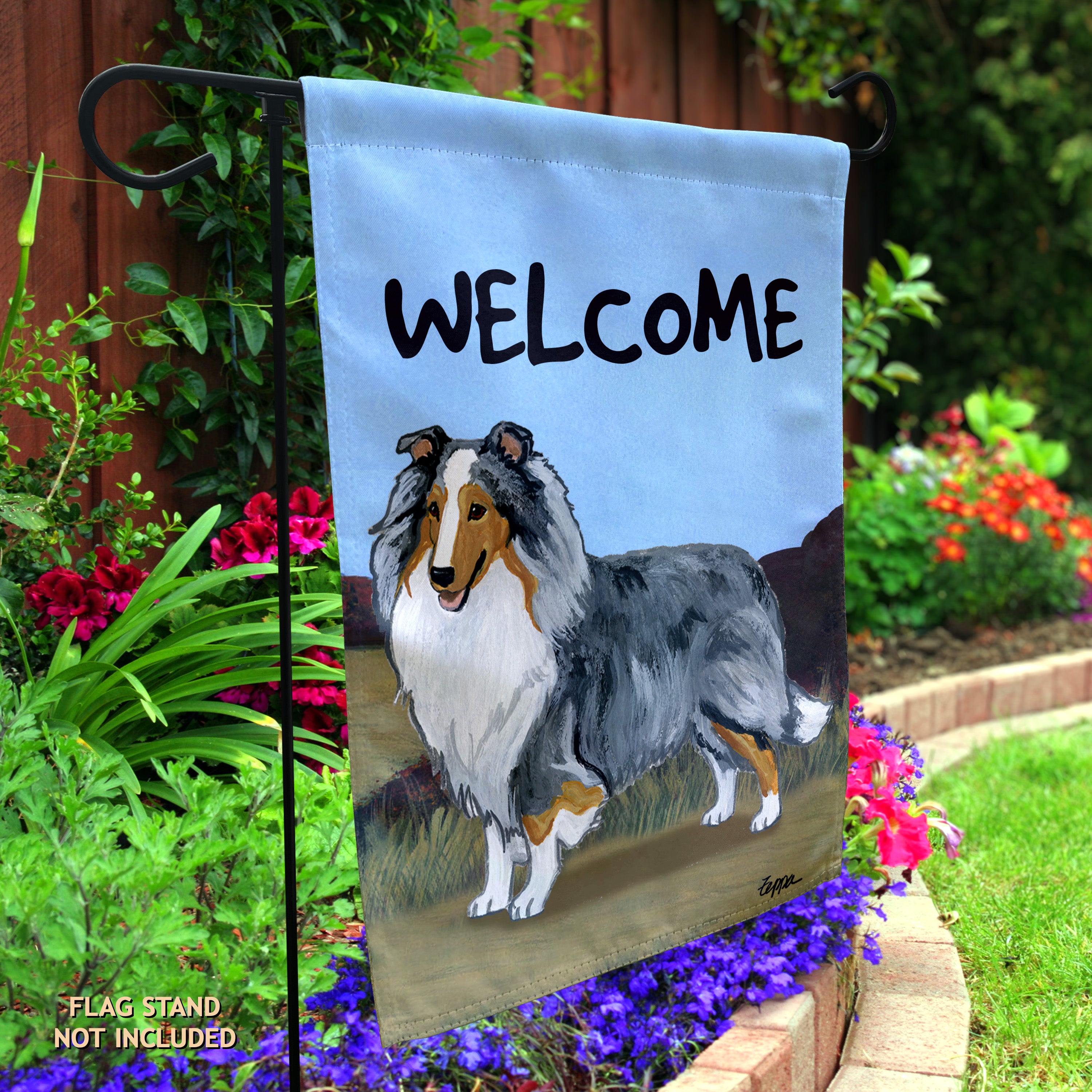 Shetland Sheepdog Garden Flag