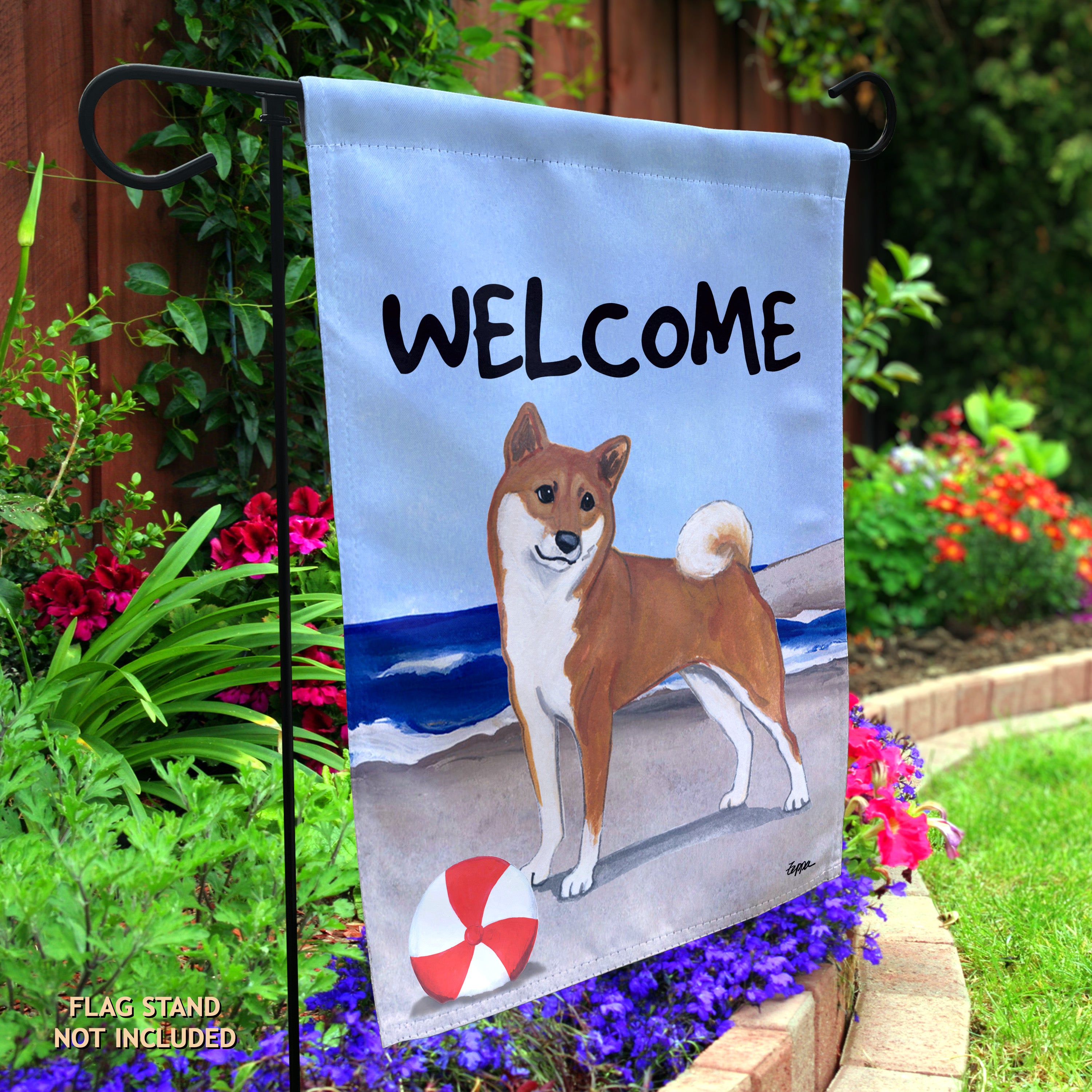 Shiba Inu Garden Flag