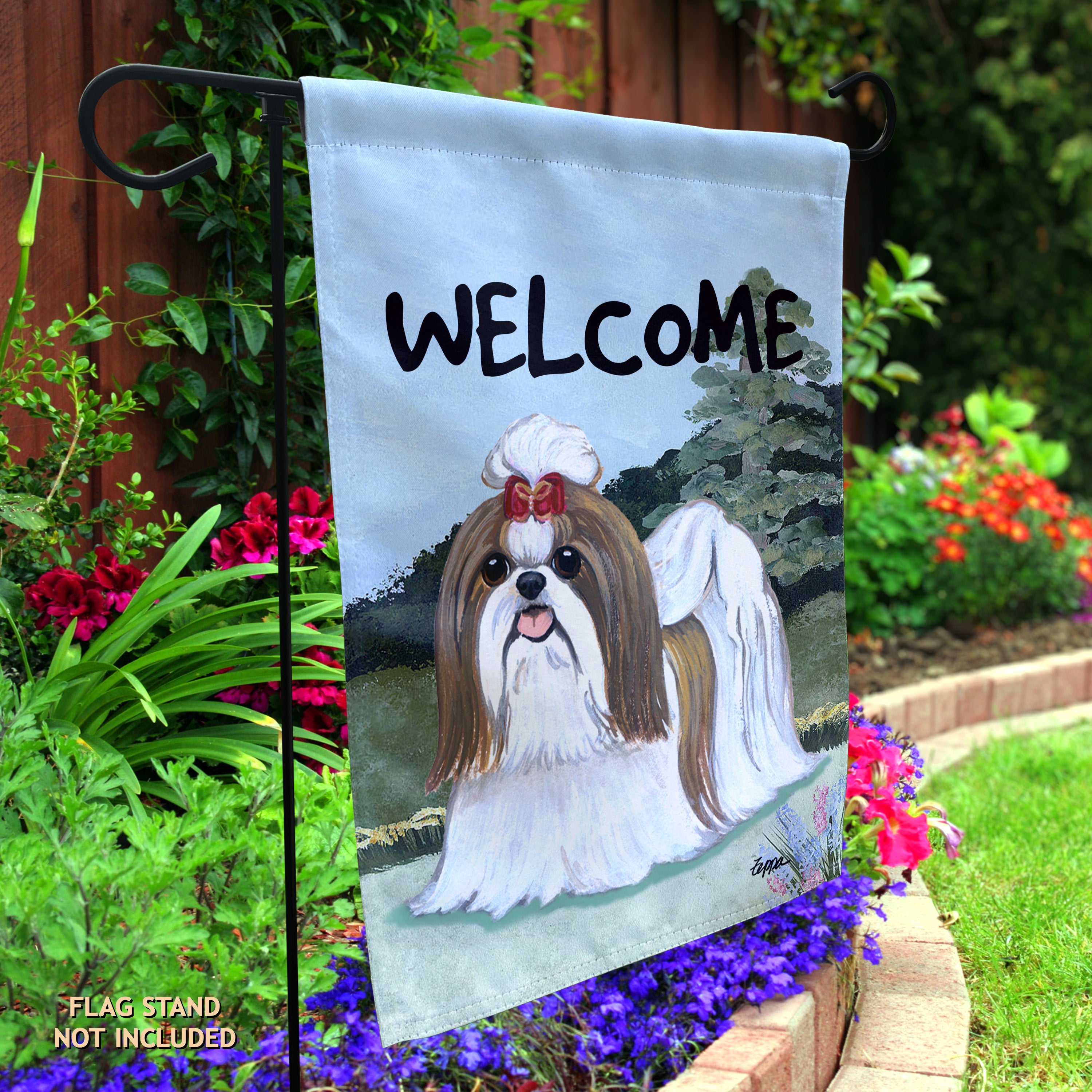 Shih Tzu Garden Flag